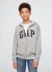 Felpa con logo GAP, cappuccio e full zip in misto cotone_0