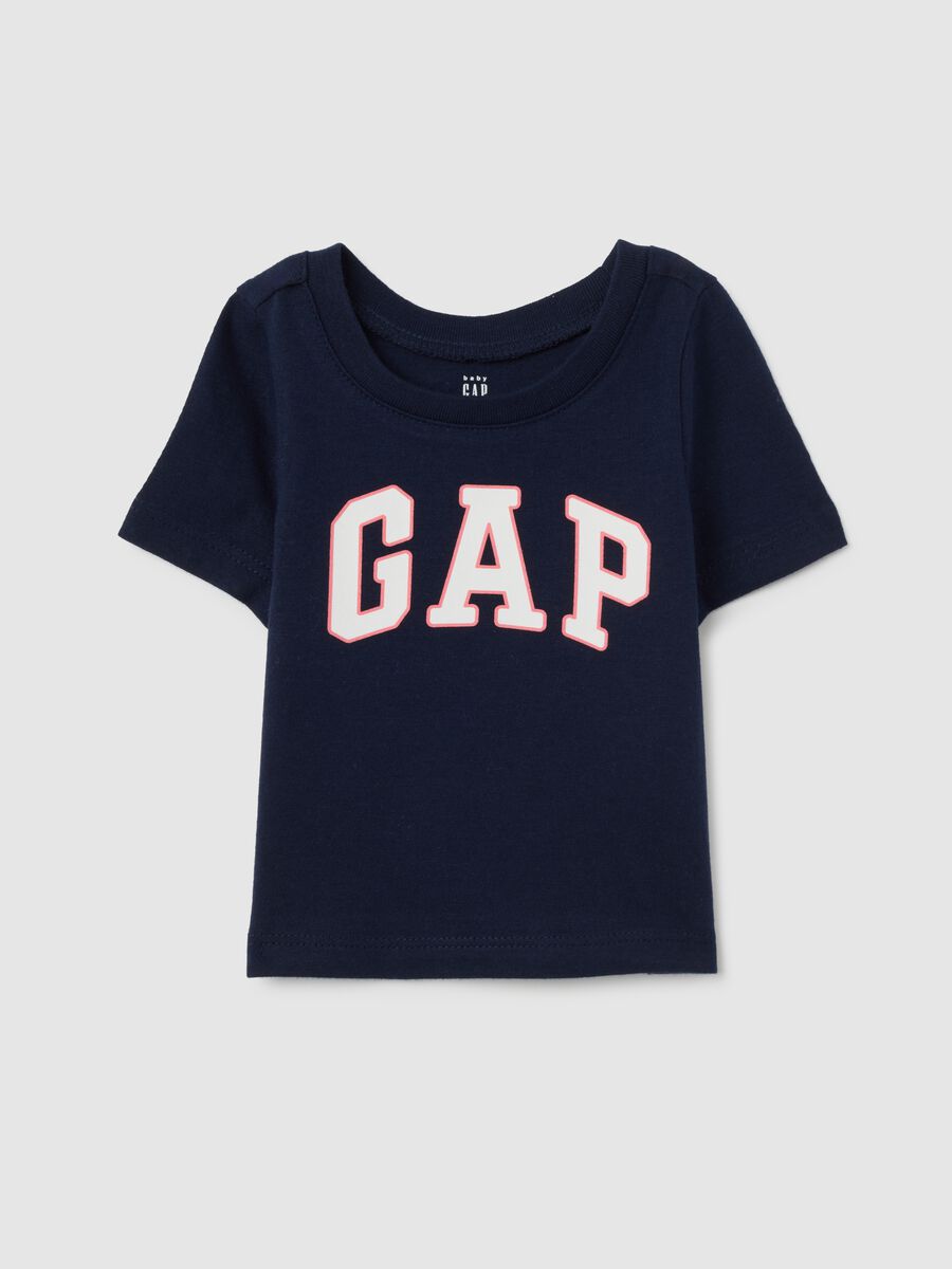 T-shirt in cotone con stampa logo  Bimba_0