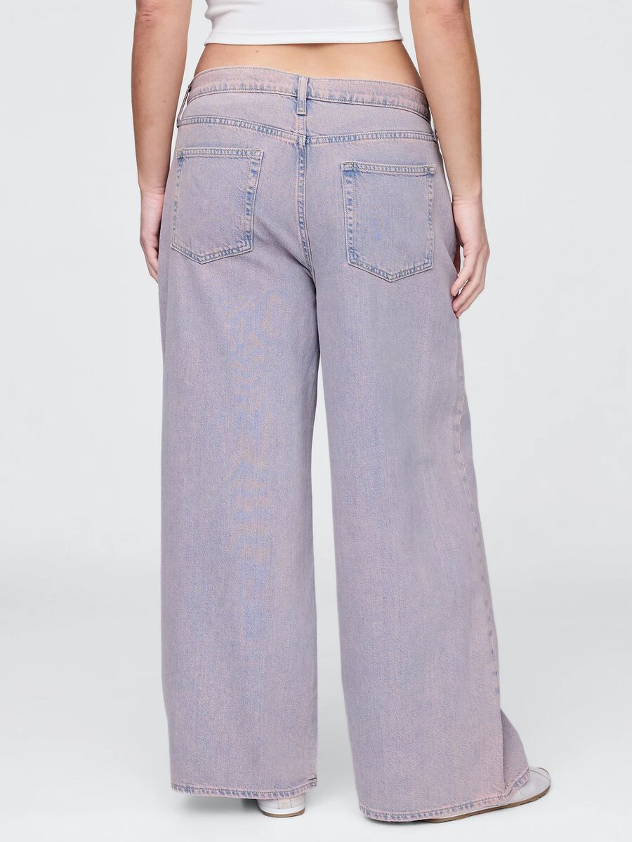 Pantaloni a gamba larga in cotone e Lyocell Donna_2