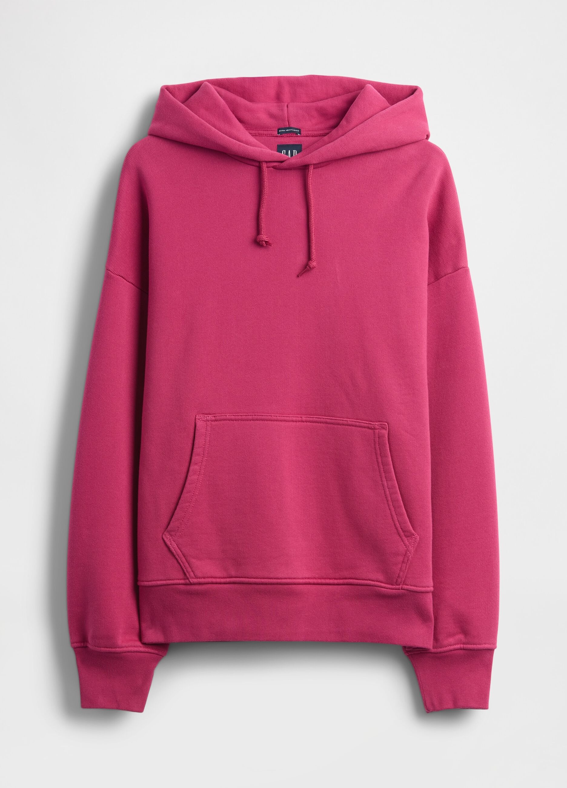 Felpa rosa con cappuccio in misto cotone