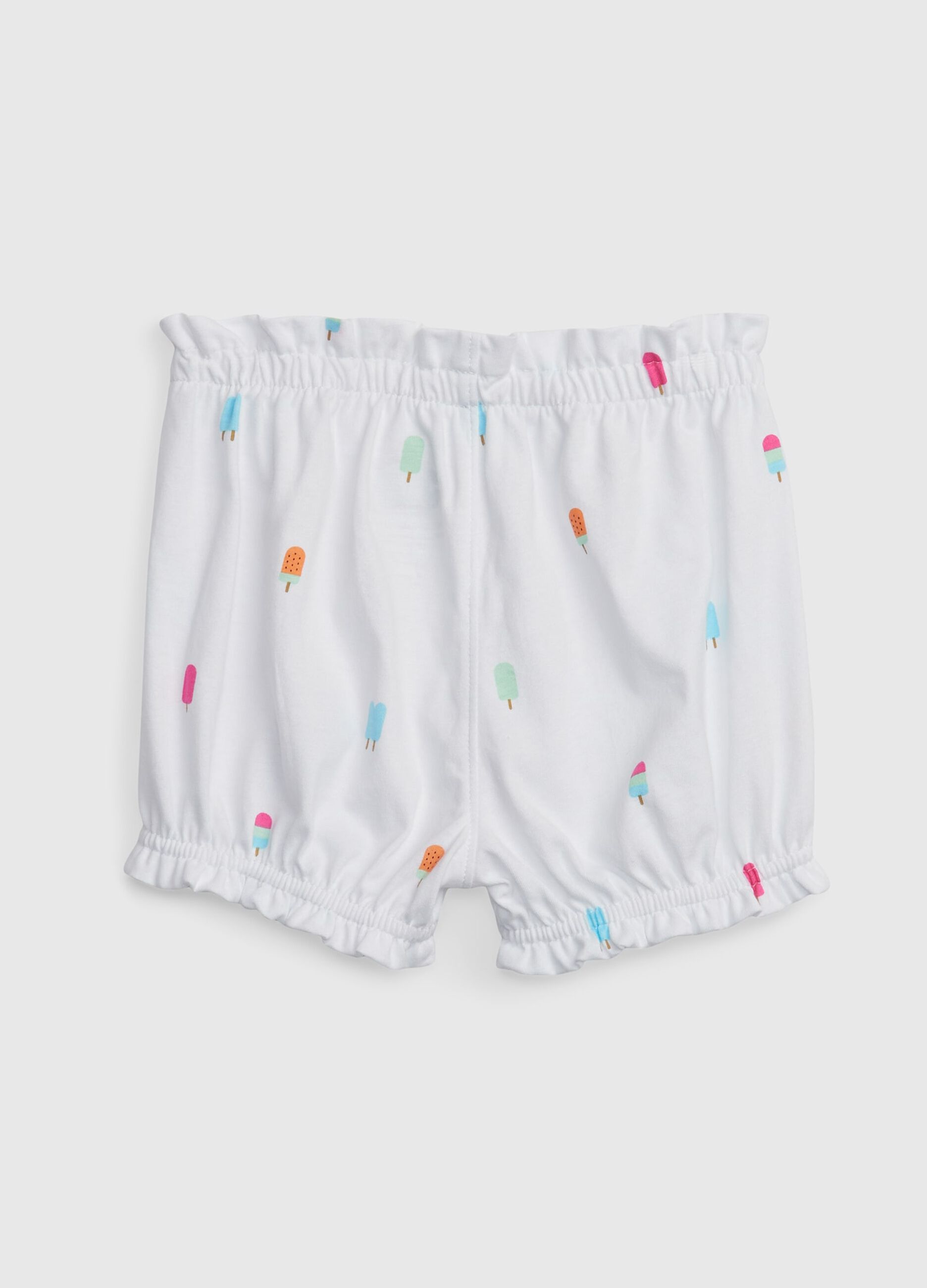 Cotton shorts with print and embroidery_1