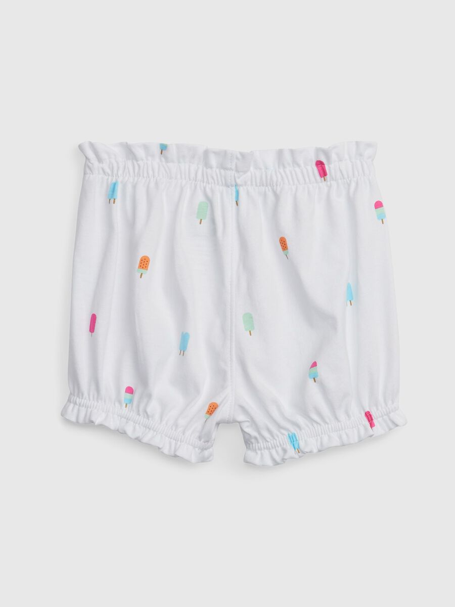 Cotton shorts with print and embroidery Newborn Boy_1