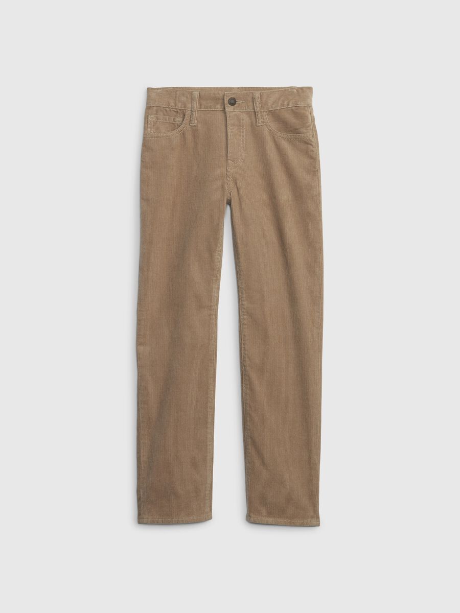Straight-fit trousers in corduroy Boy_0