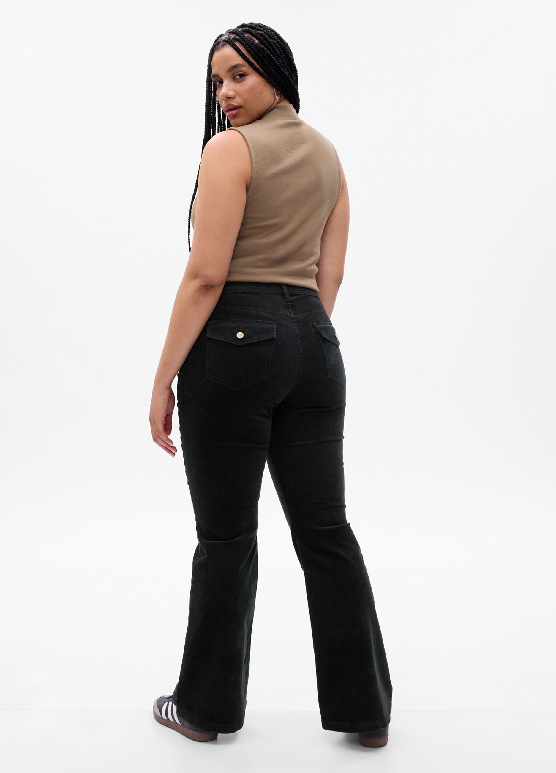 Flare-fit trousers in corduroy_4