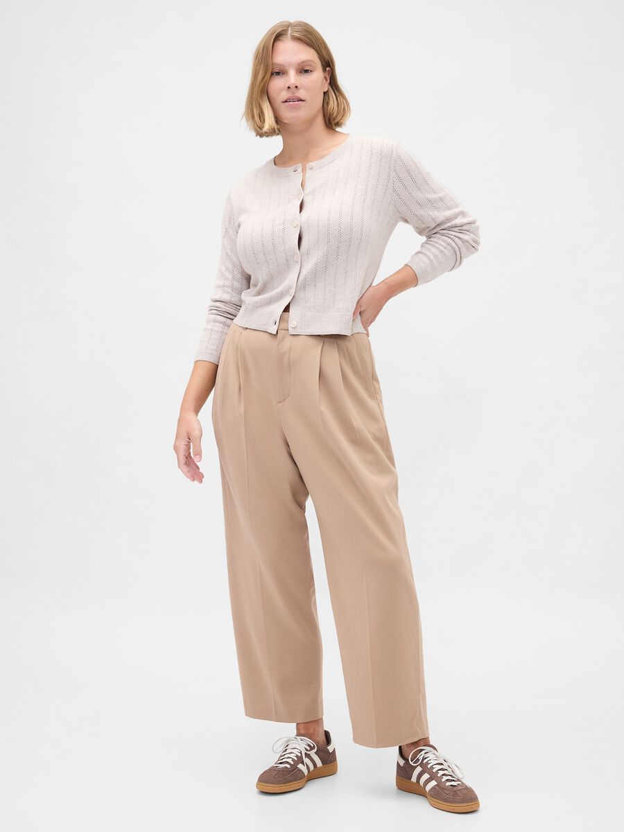 Beige Stretch Trousers Woman_4