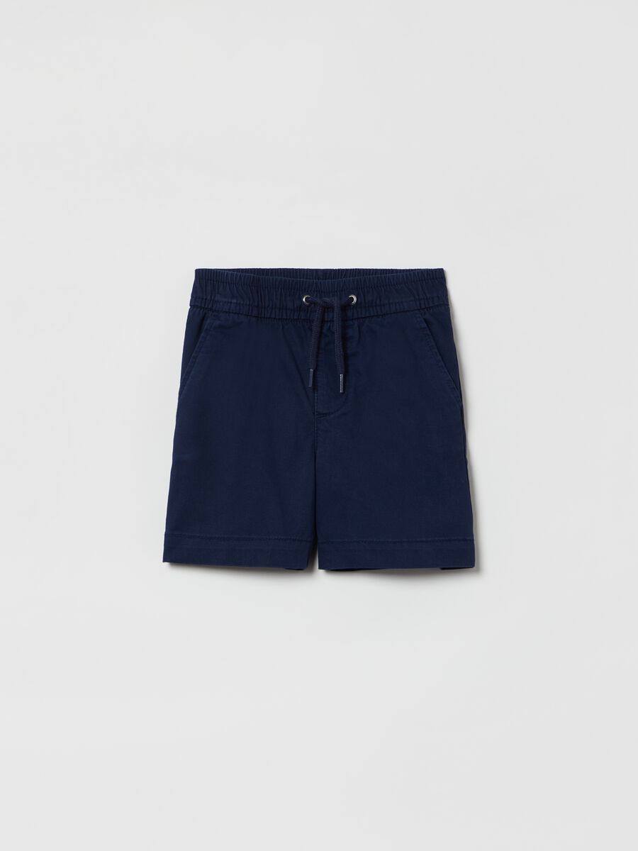 Shorts in cotone stretch con coulisse  Bimbo_0