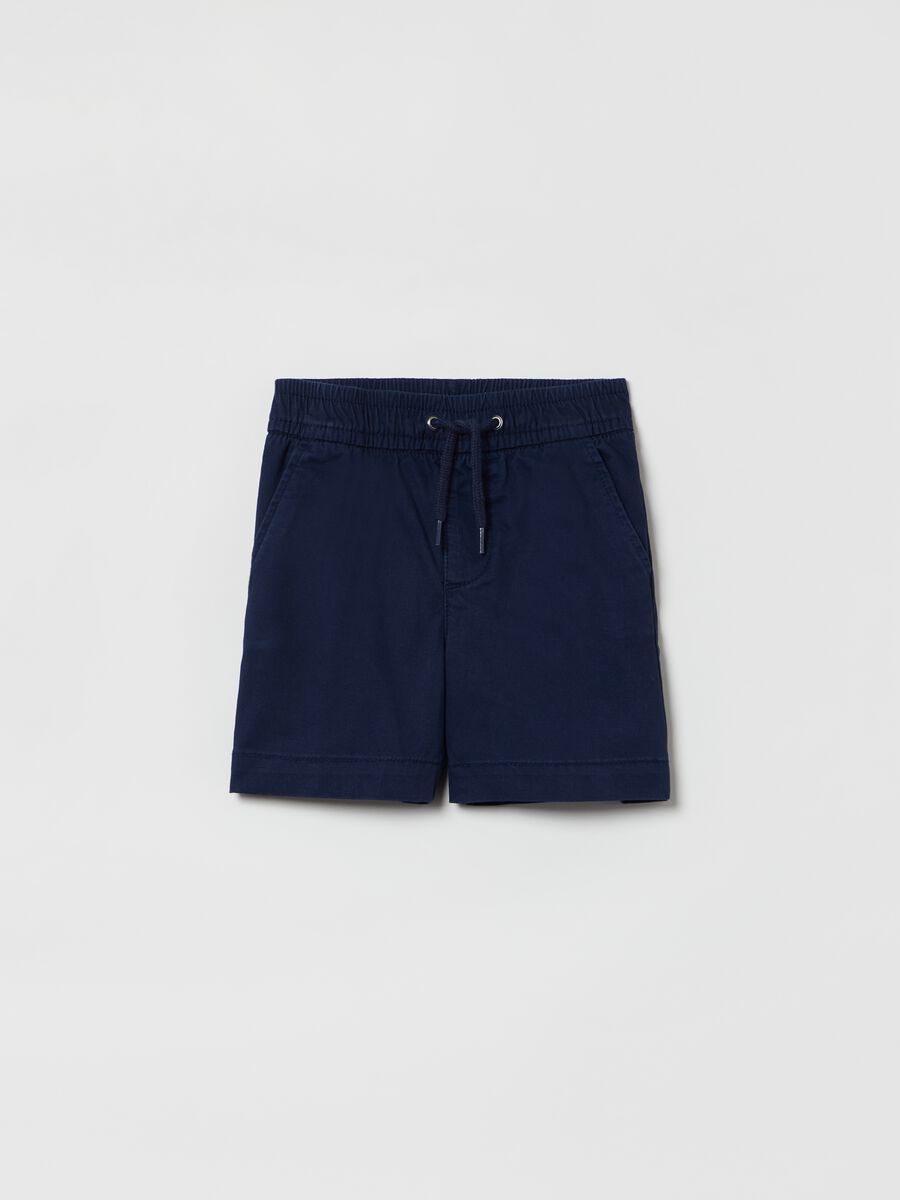 Shorts in cotone stretch con coulisse  Neonato_0