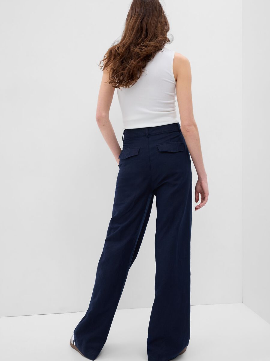 Wide-leg trousers with darts Woman_2