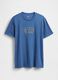 T-shirt blu a maniche corte in cotone_3