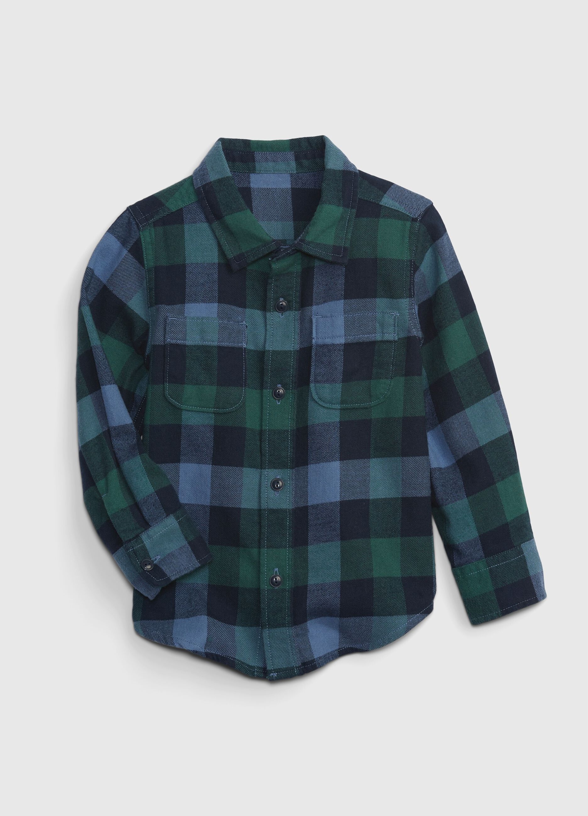 Flannel shirt with check pattern