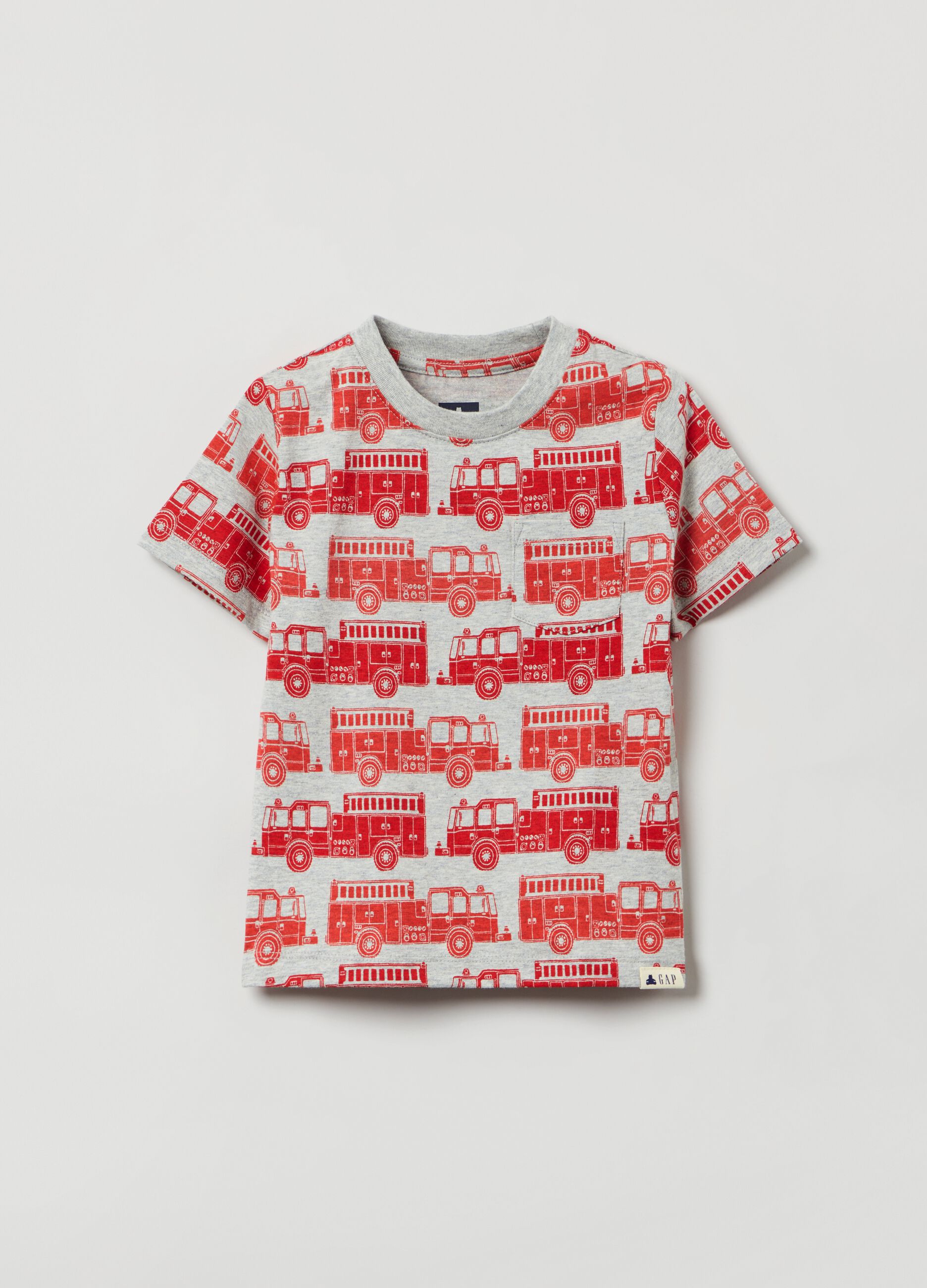 Cotton T-shirt with pocket and print