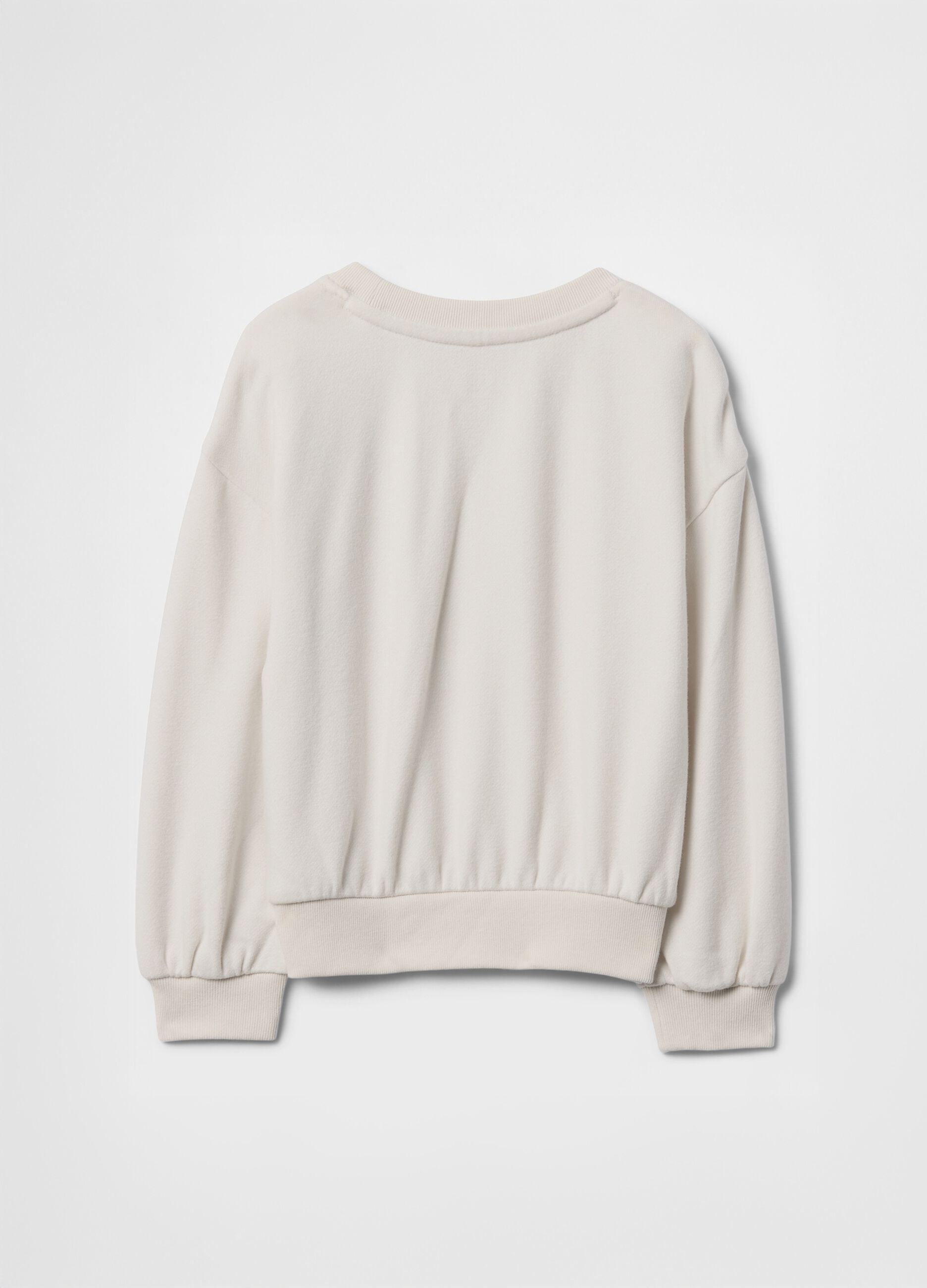 Felpa bianca con logo GAP Kids_1