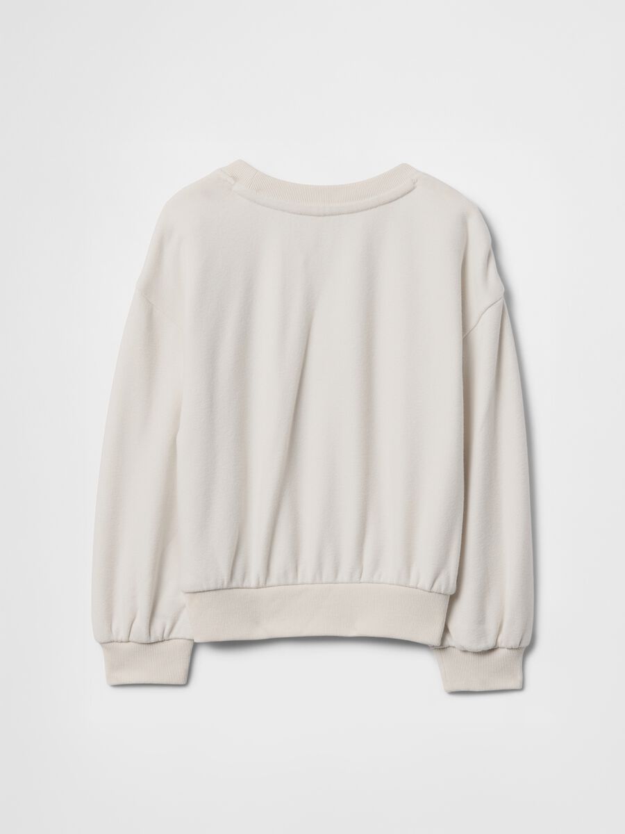 White sweatshirt with GAP Kids logo Baby Girl_1