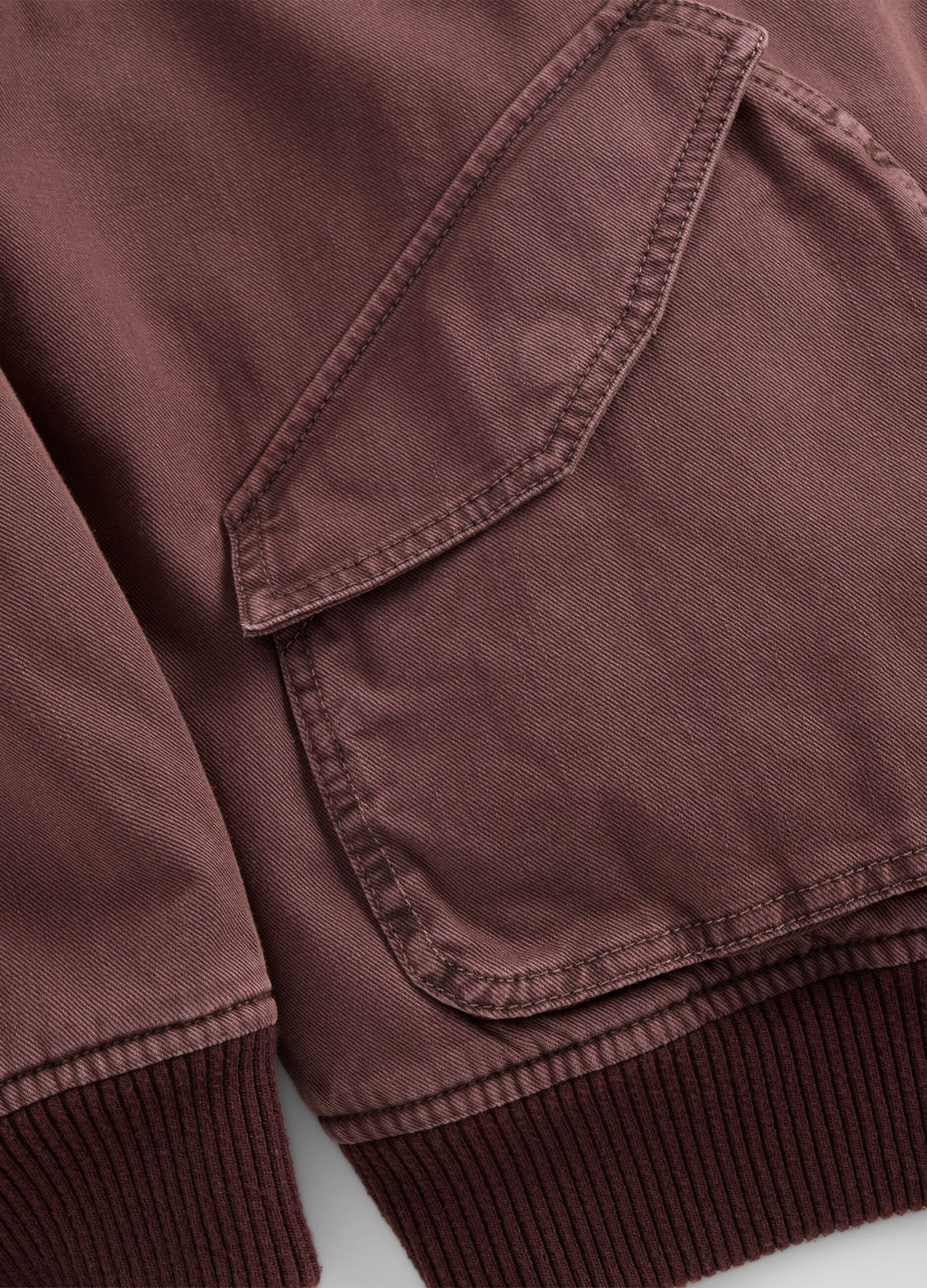 Brown jacket in pure cotton