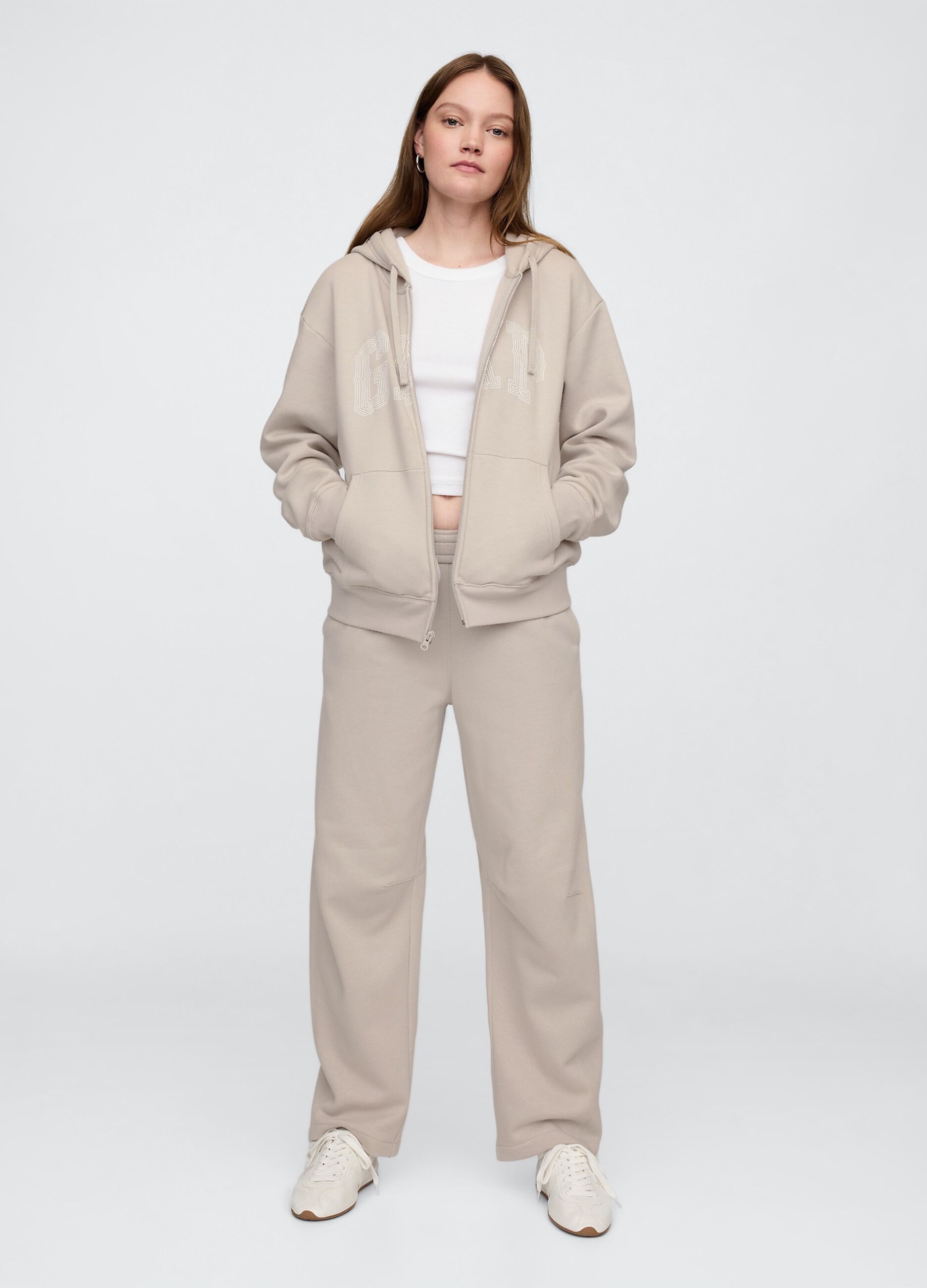 Felpa con cappuccio e full-zip