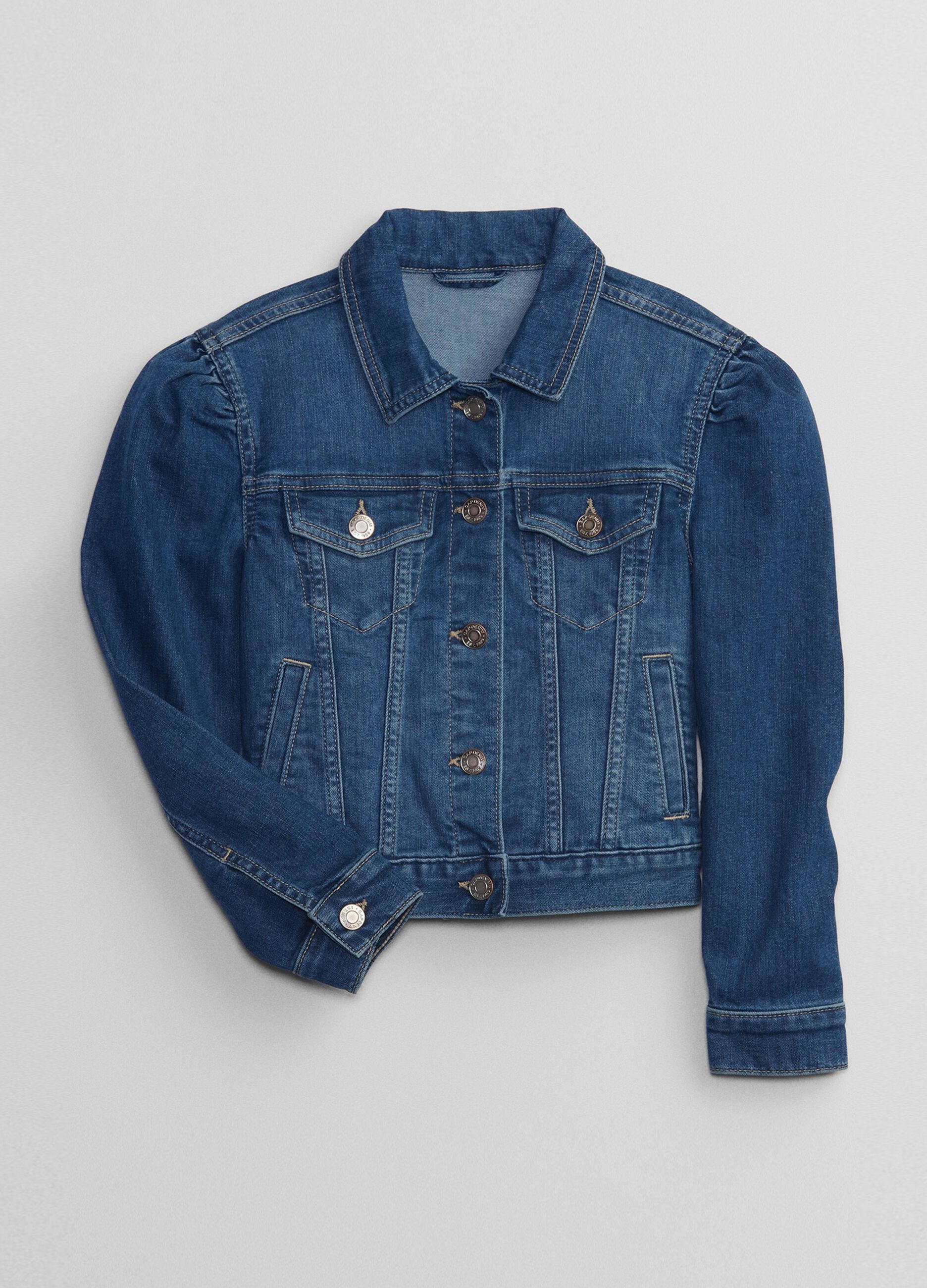 Giacca jeans maniche palloncino new arrivals