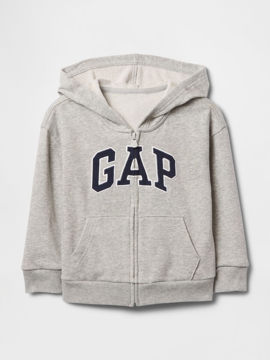 Grey Hooded Sweatshirt GAP Kids Baby Boy_0