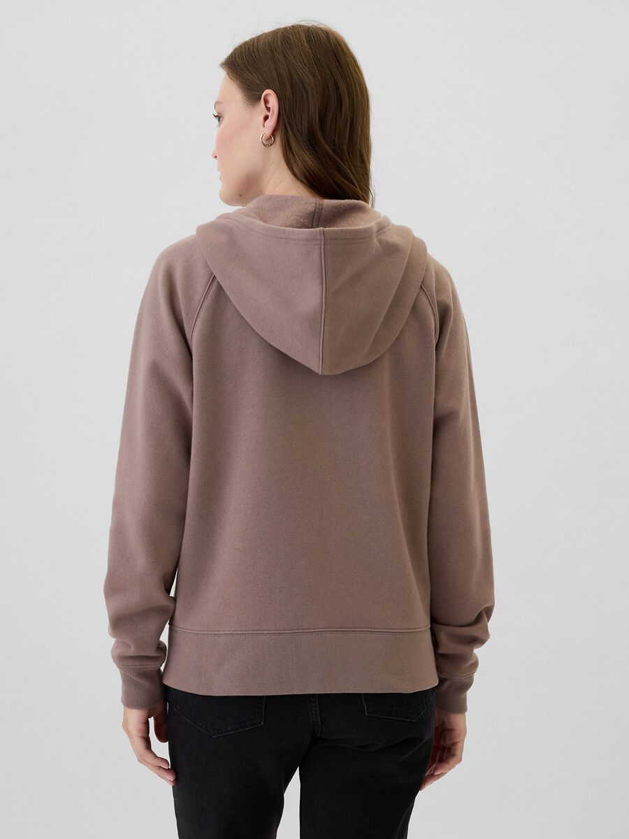 Felpa con cappuccio ricamo logo Donna_1