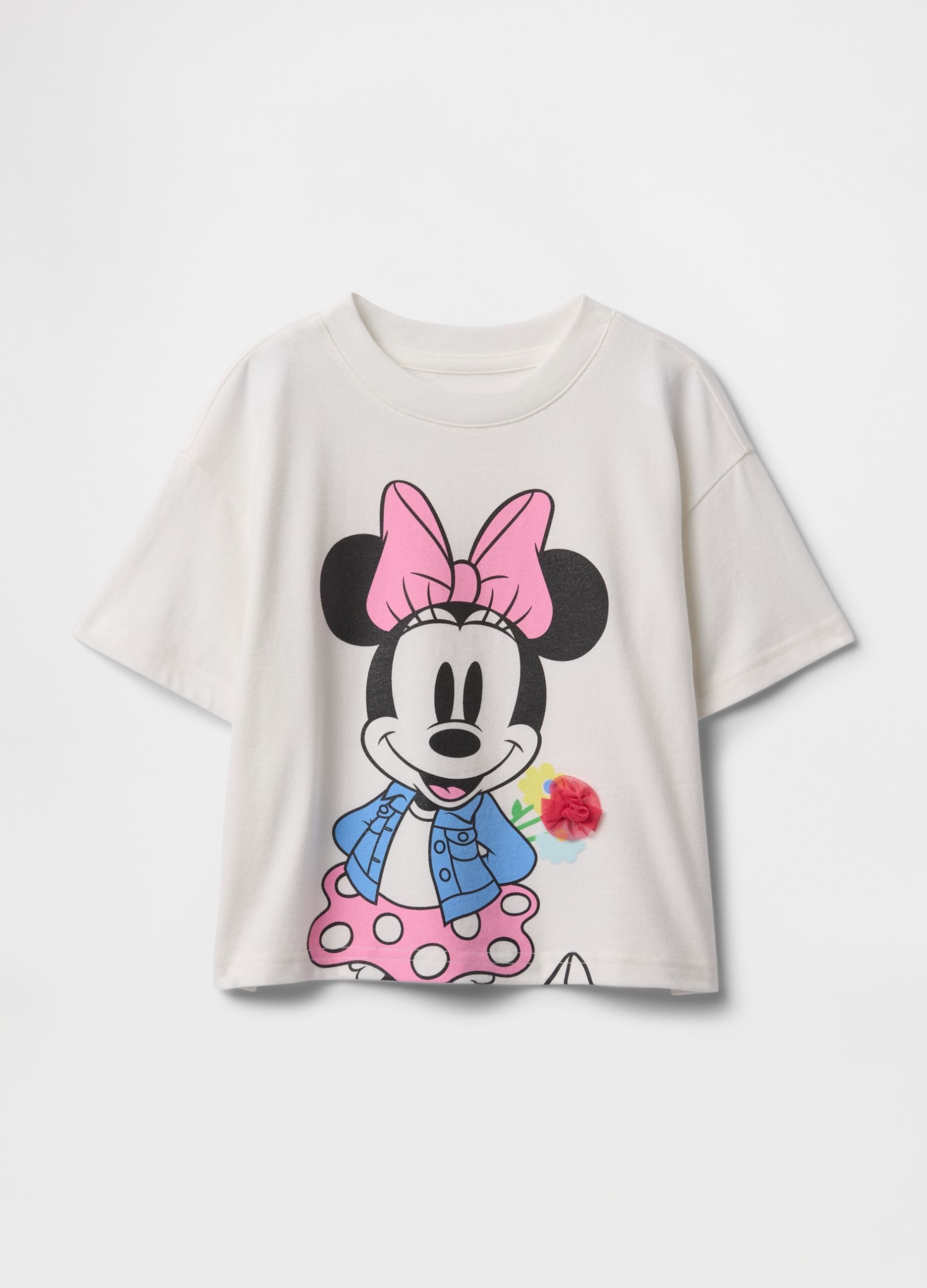 Boxy-fit T-shirt with Minnie Mouse print