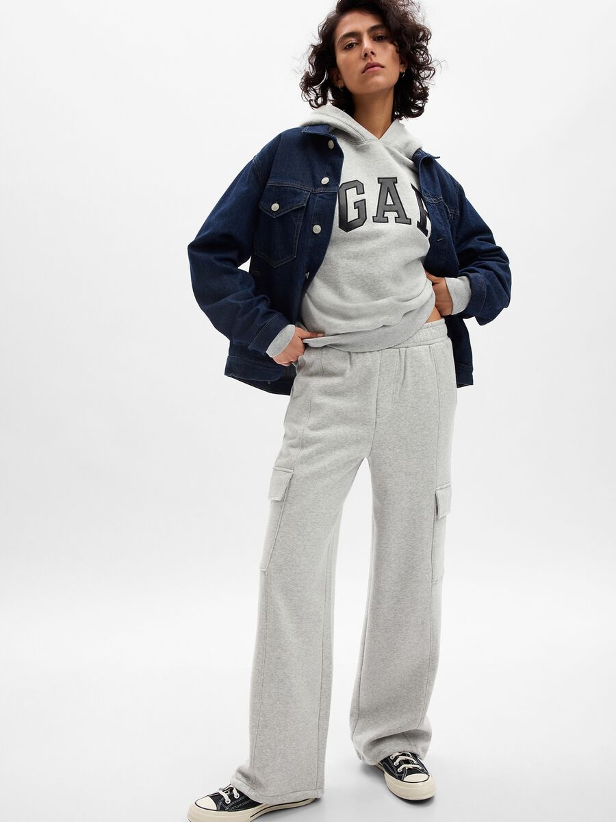 Felpa oversize con cappuccio Donna_2