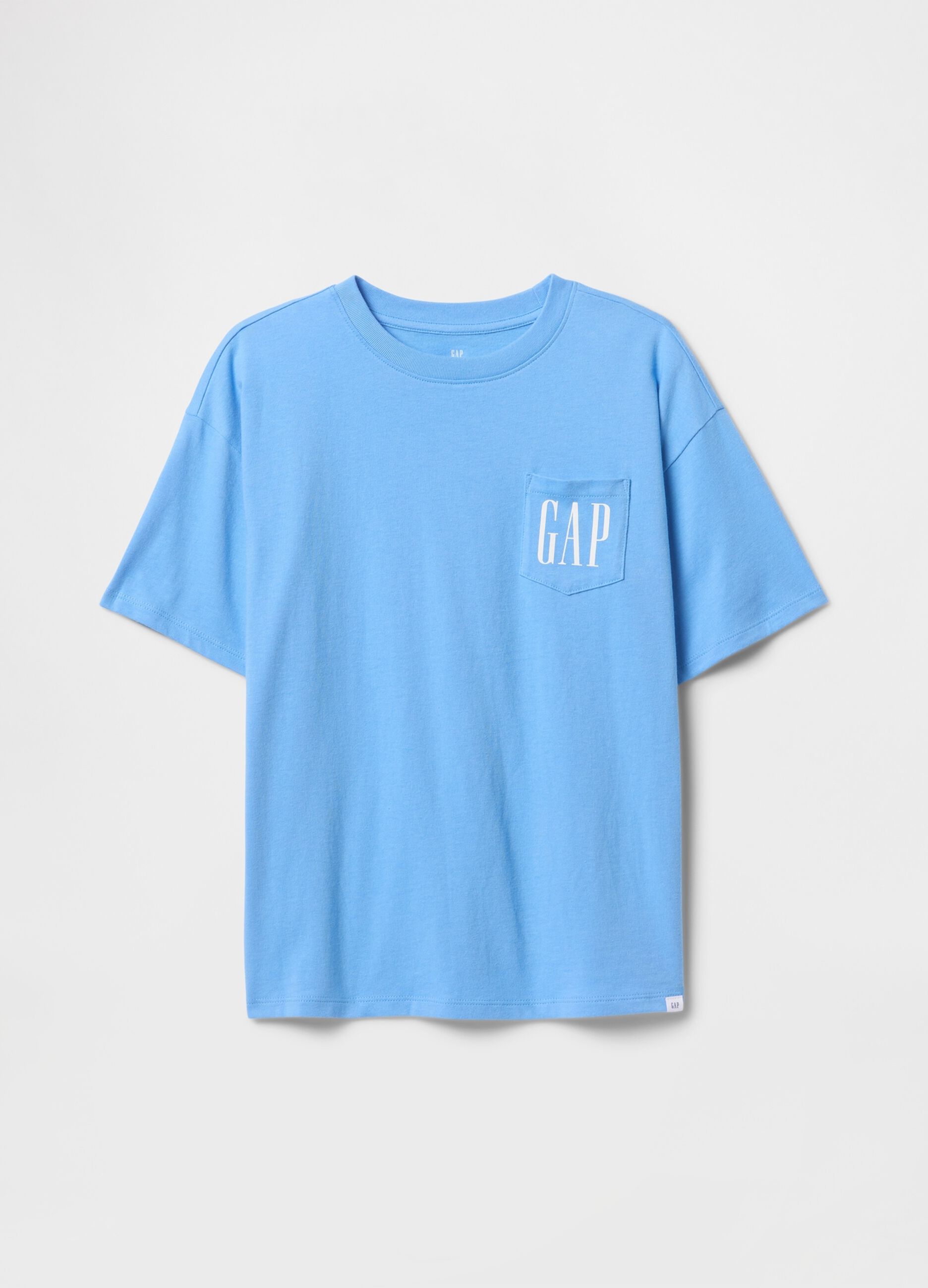 T-shirt azzurra in puro cotone GAP Kids