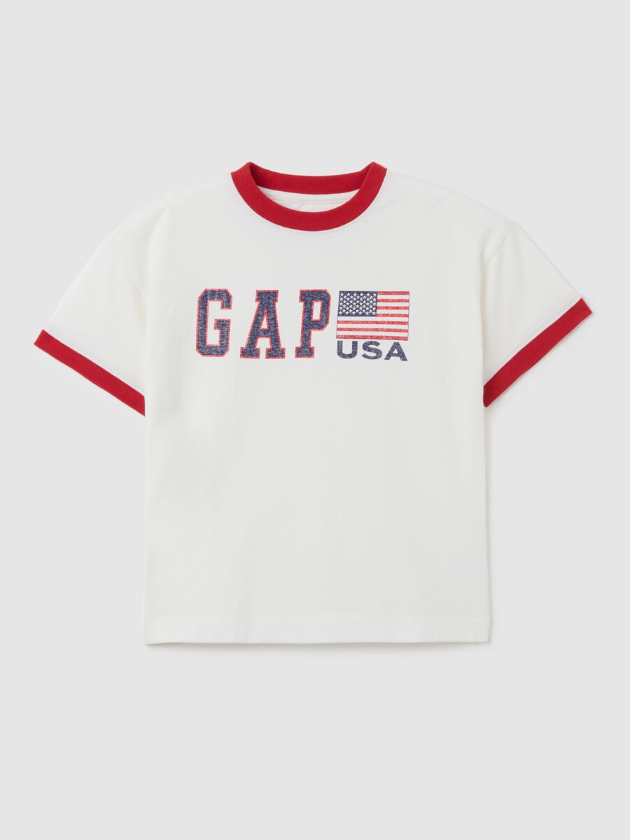 T-shirt bianca a maniche corte Bambino_0