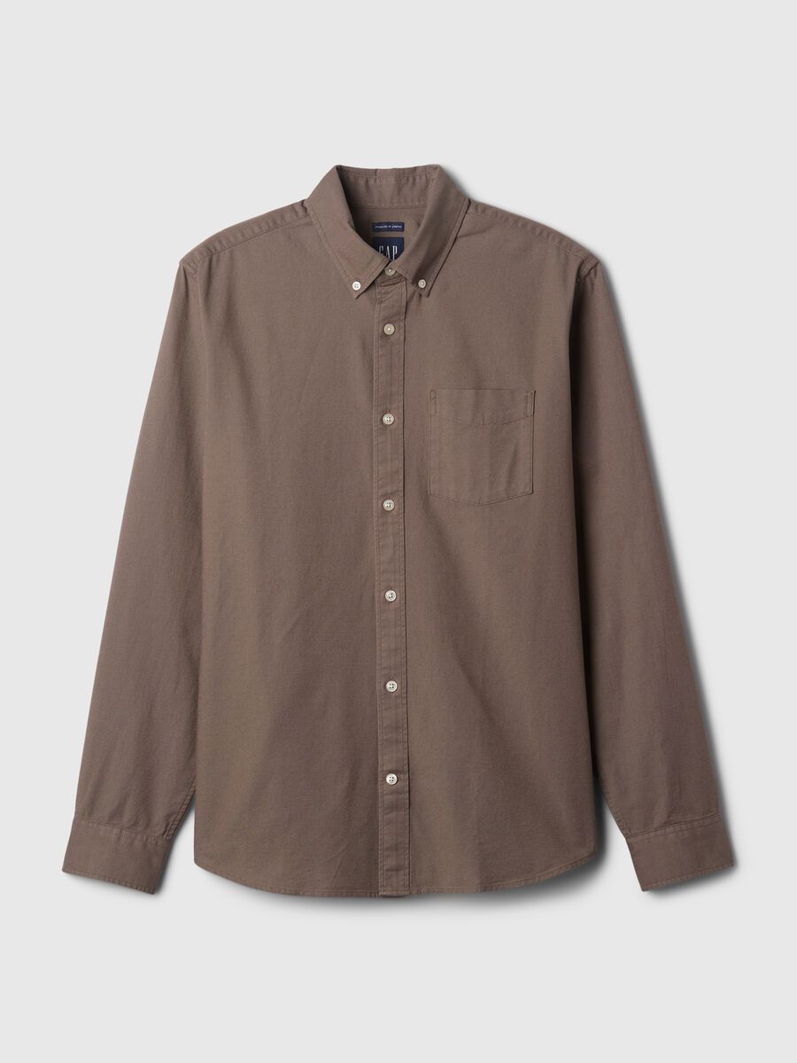 Camicia regular fit in cotone oxford Uomo_3