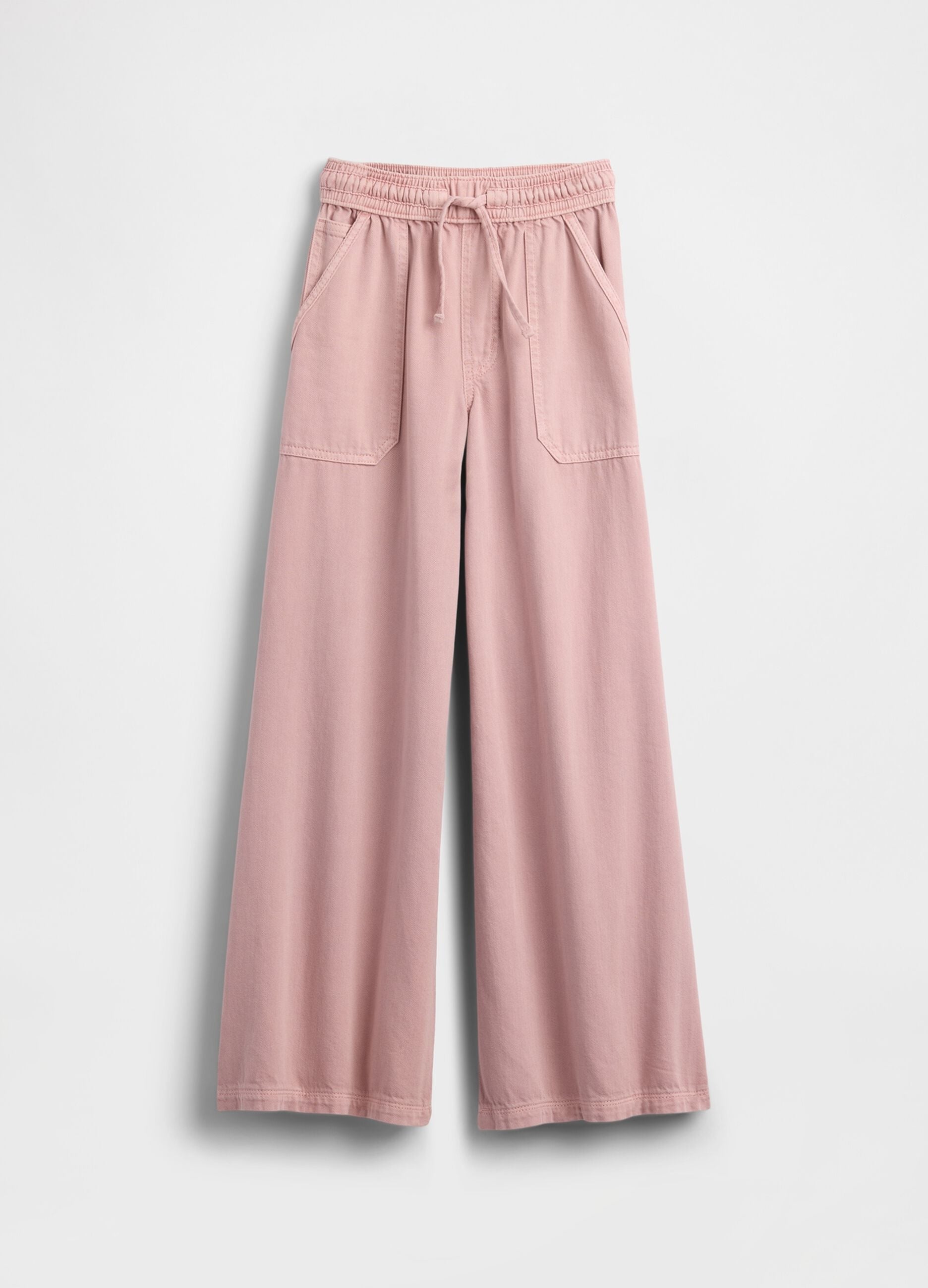 Pantaloni wide leg in puro cotone