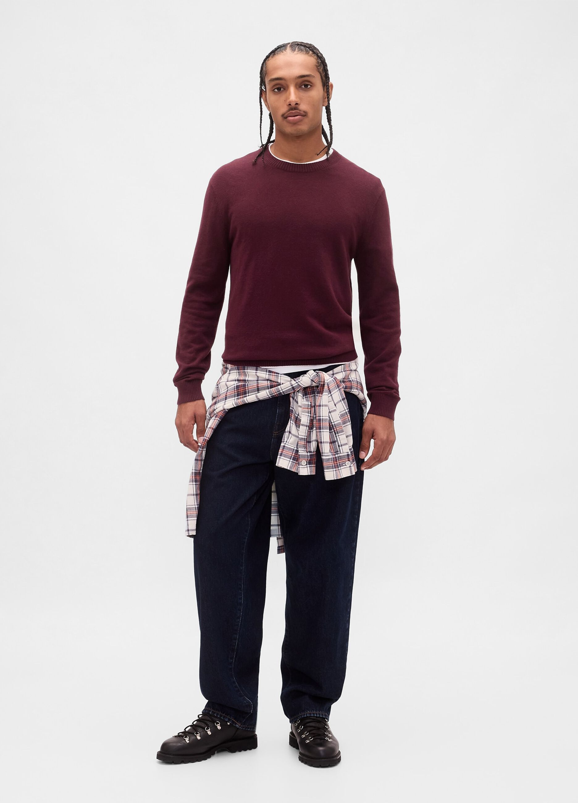 Maglione viola in misto cotone