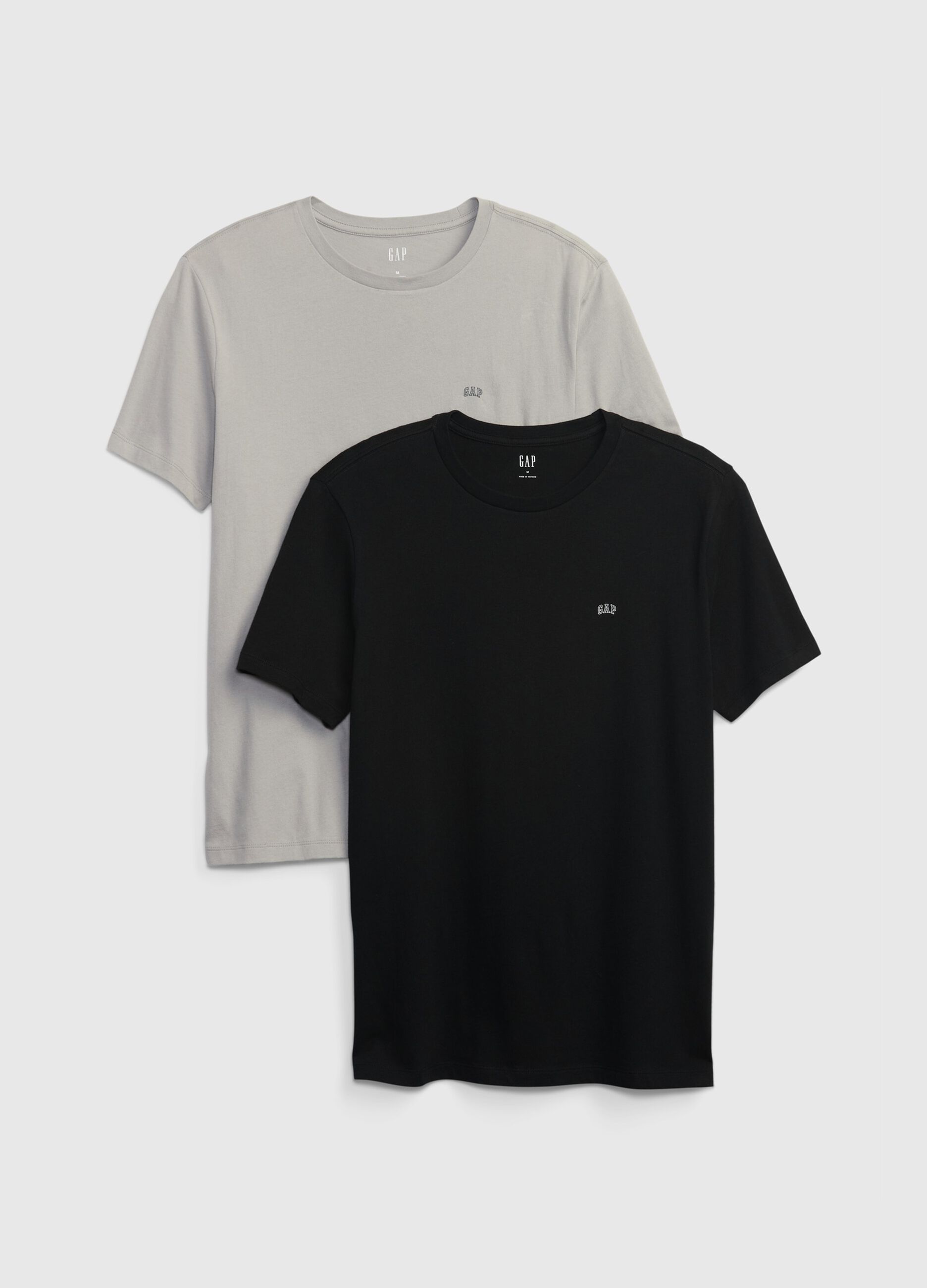 Two-pack T-shirts with embroidered logo