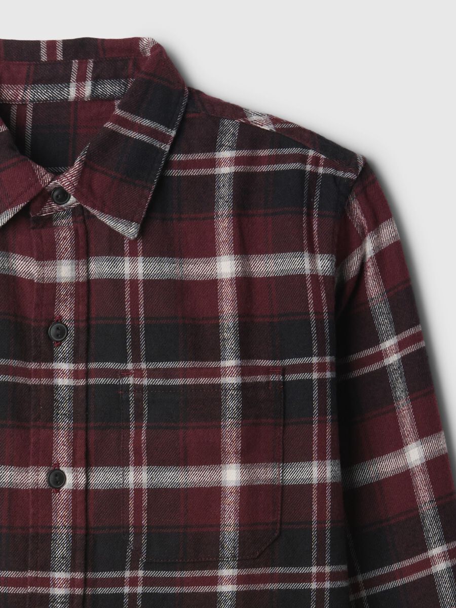Camicia in flanella con fantasia check Bambino_4