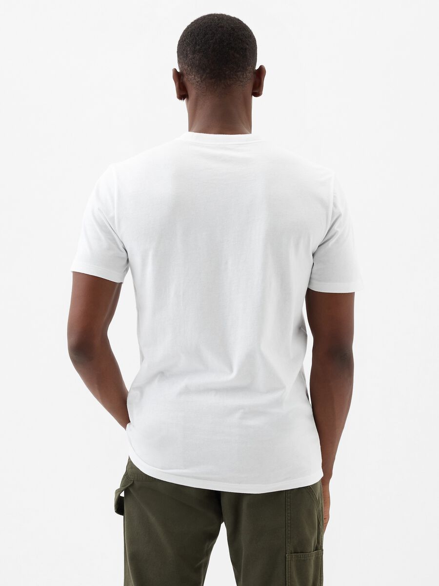 T-shirt in cotone con stampa logo Uomo_2