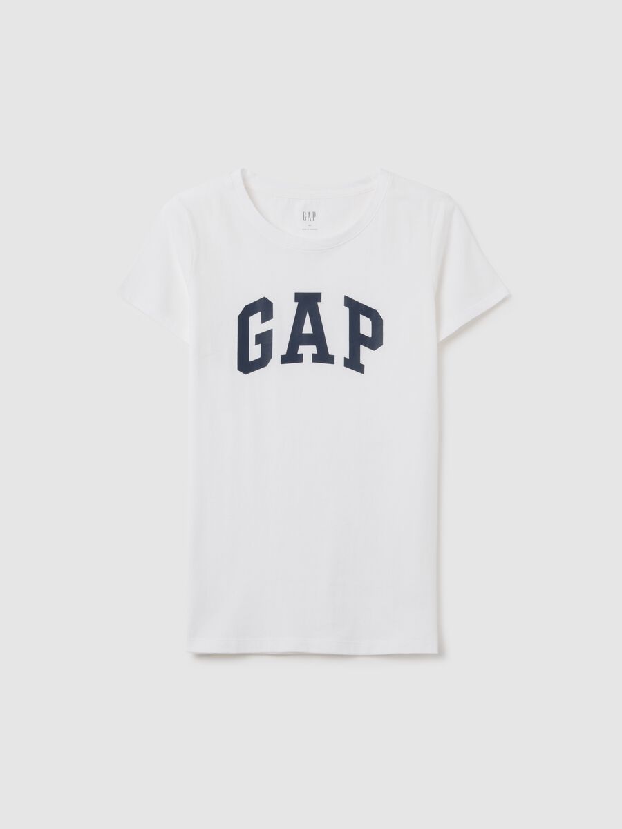 T-shirt in cotone con stampa logo Donna_1