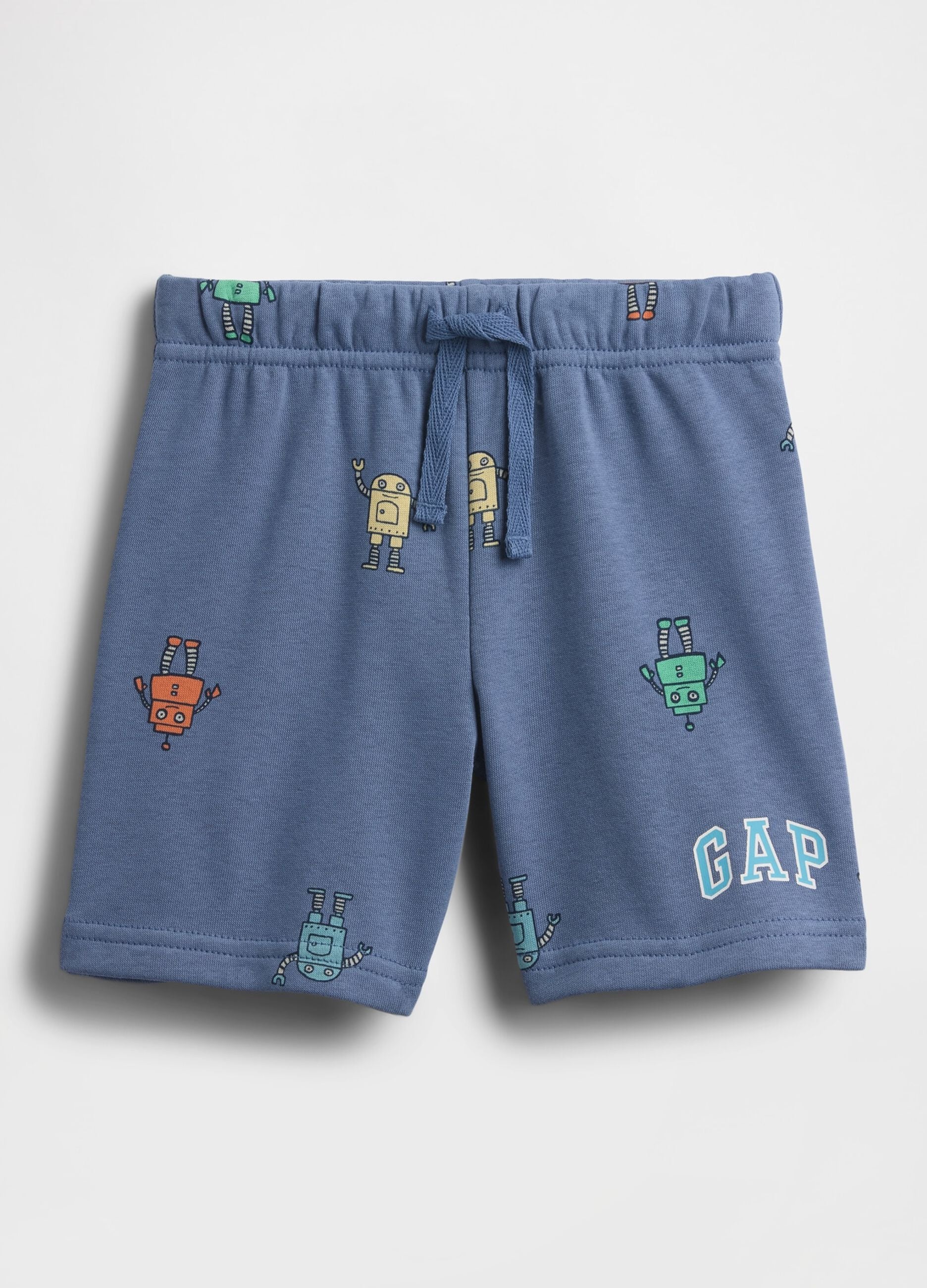 Shorts in misto cotone con logo GAP e stampa robot
