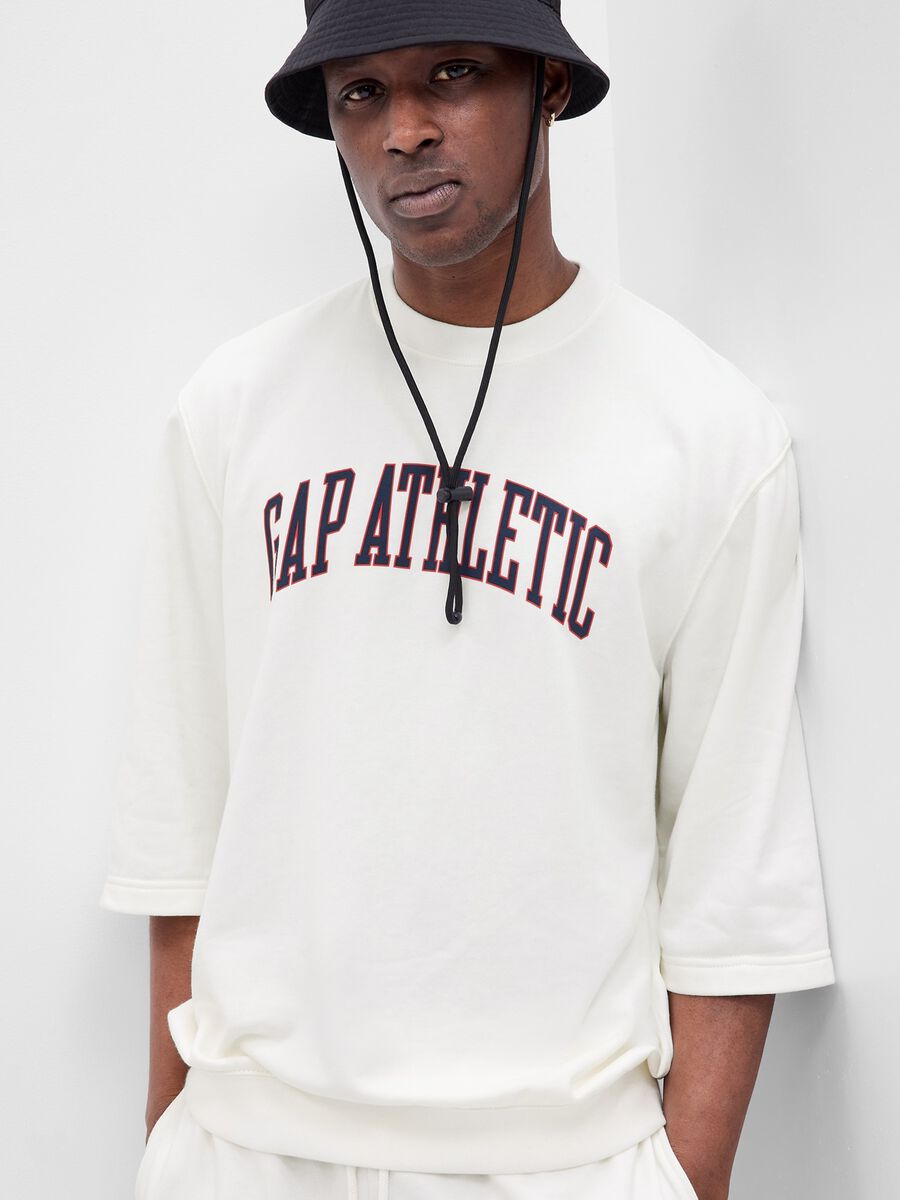 Fleece shorts with Athletic logo print Man_1