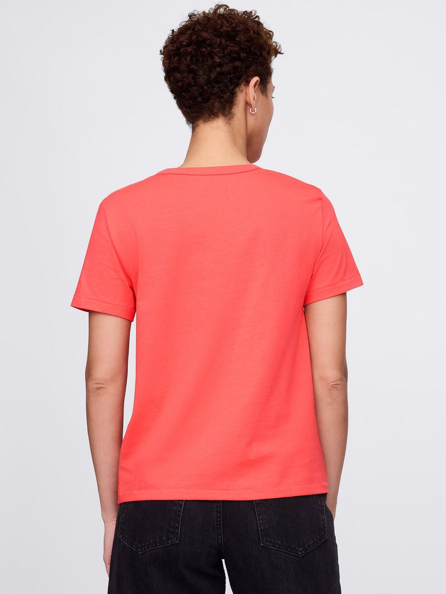 T-shirt a maniche corte arancione in puro cotone Gap Donna_2