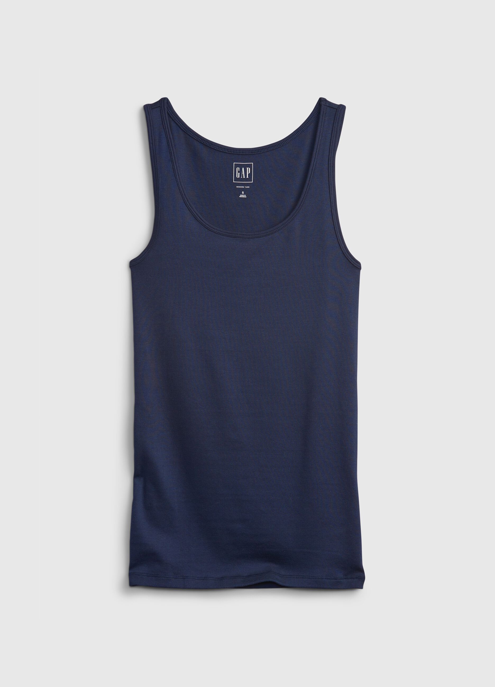 Tank top in cotton and modal._3