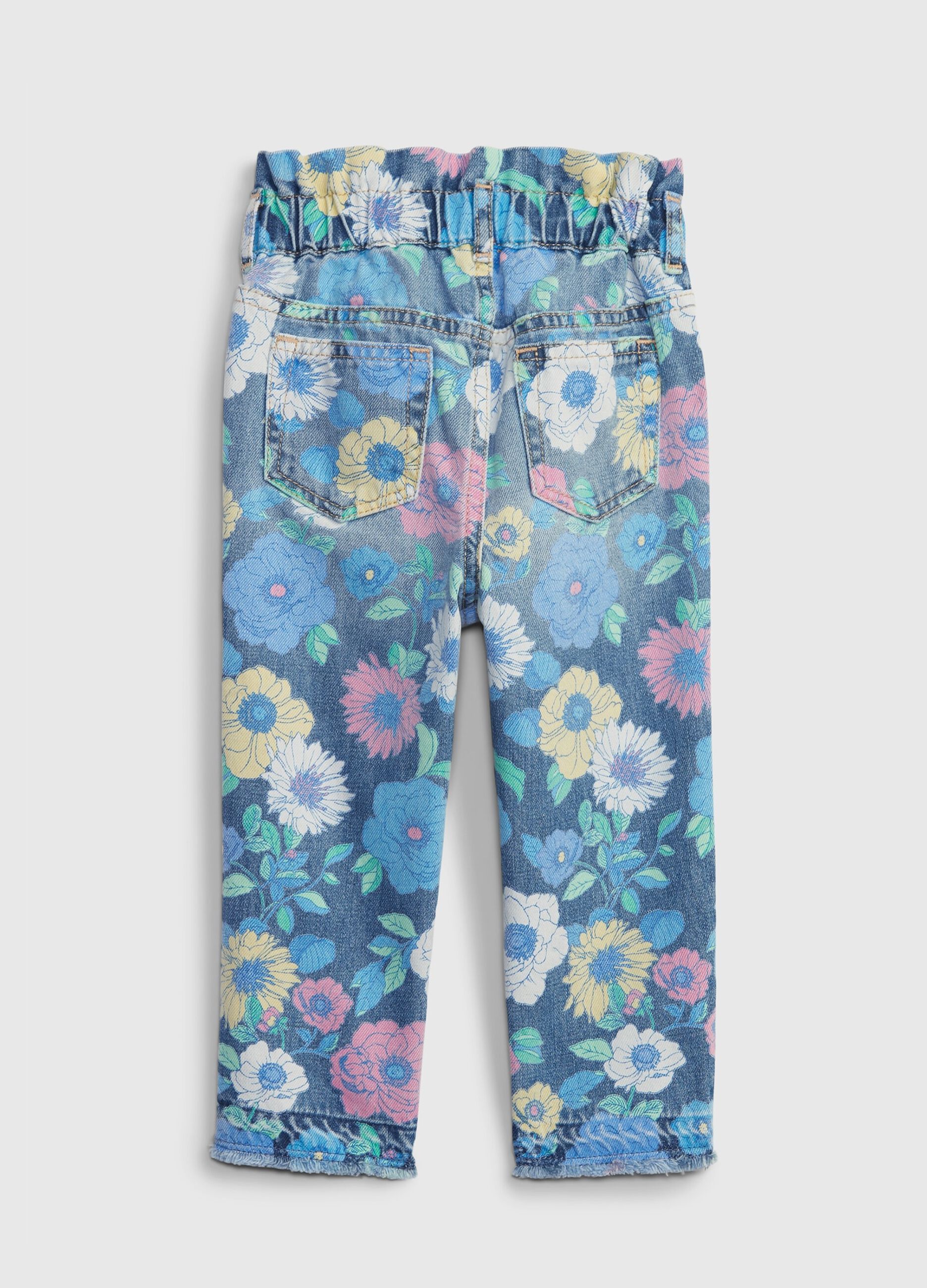 Floral pattern mum-fit jeans_1