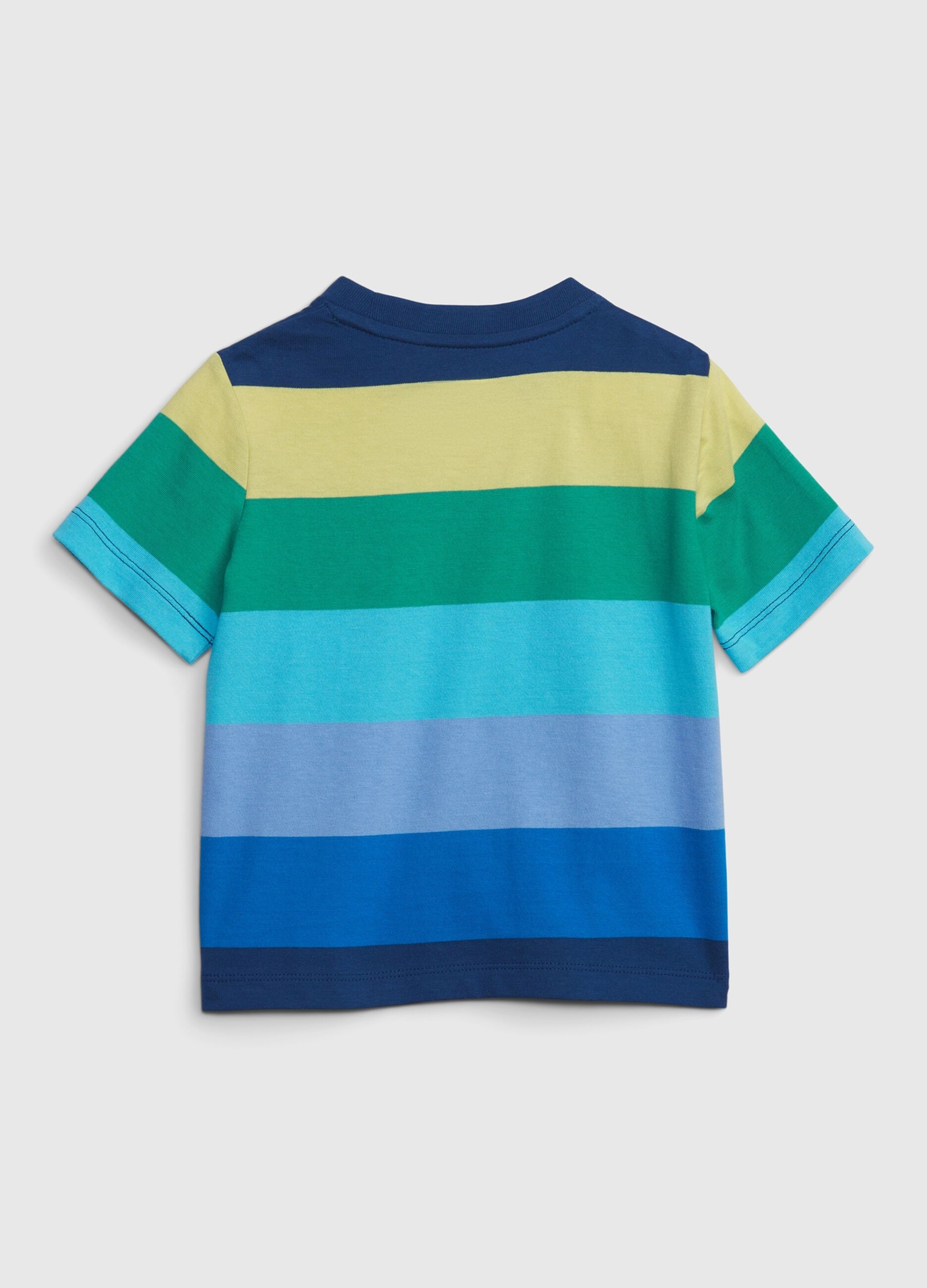 Striped cotton T-shirt with pocket_1