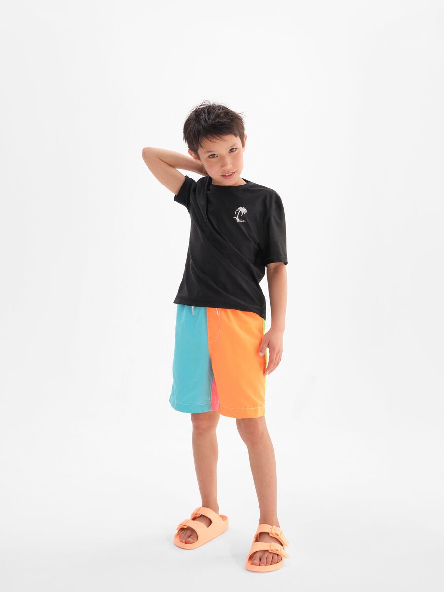 Swim shorts in recycled polyester with drawstring Boy_0