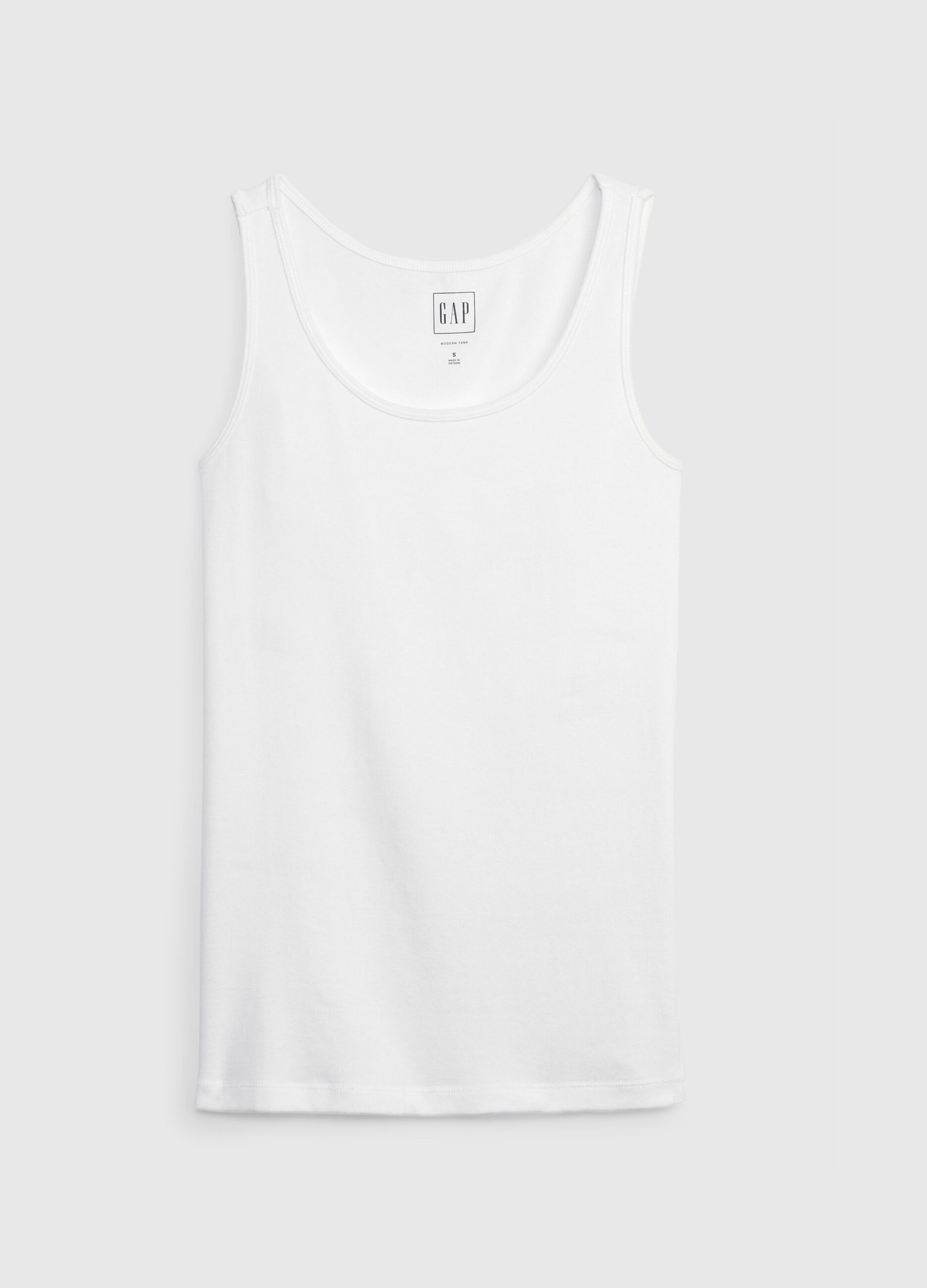 Tank top in cotton and modal.