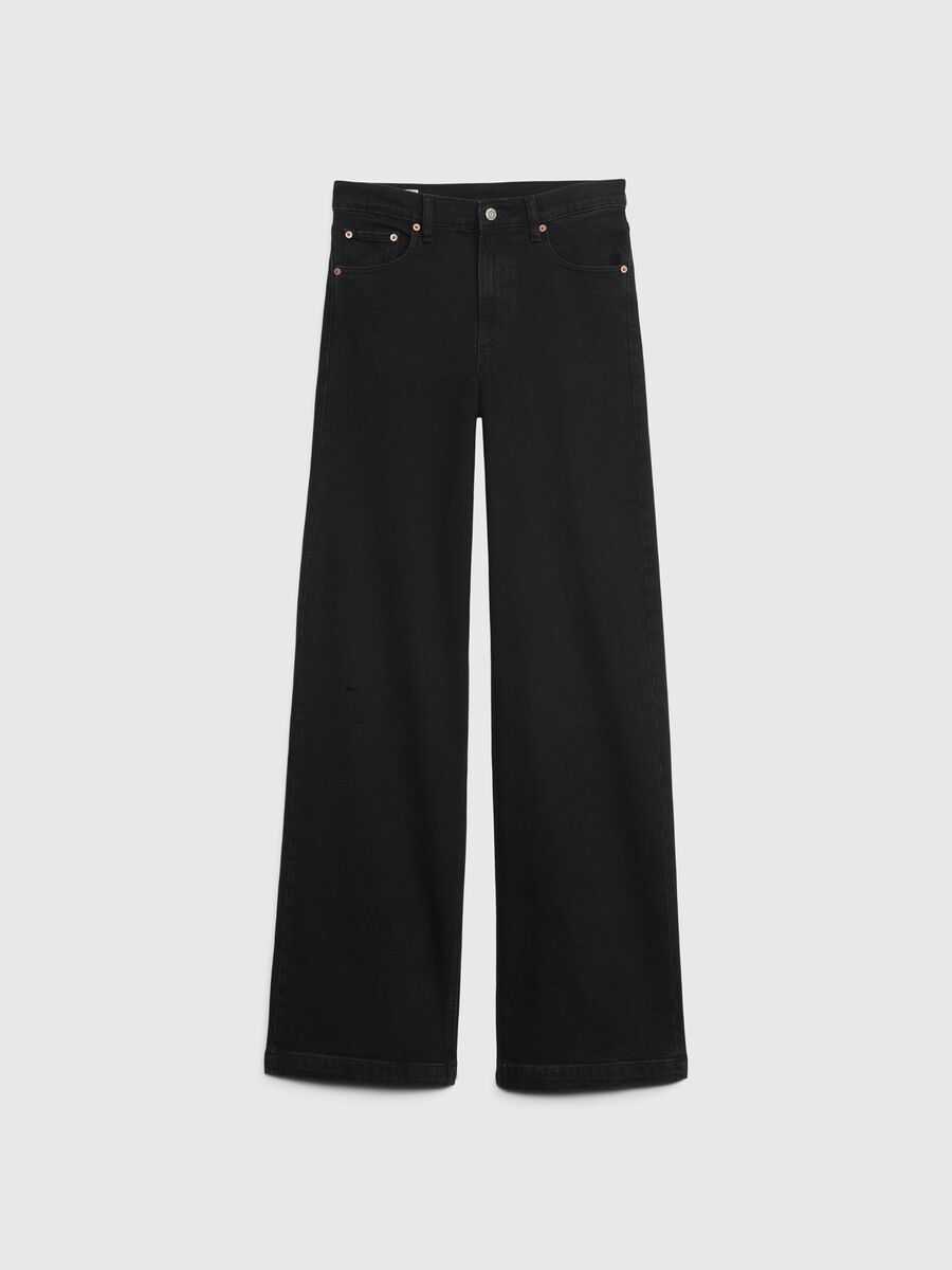 Jeans wide leg a vita alta Donna_5