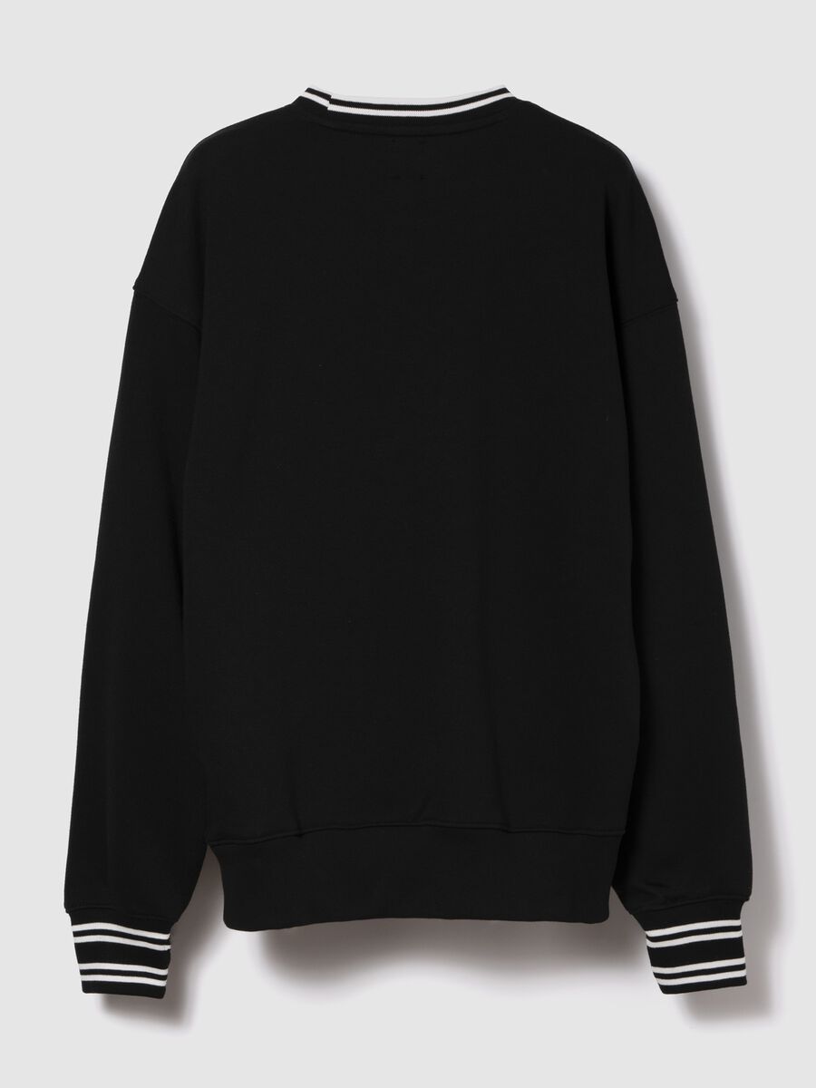 Black crew neck sweatshirt Woman_1