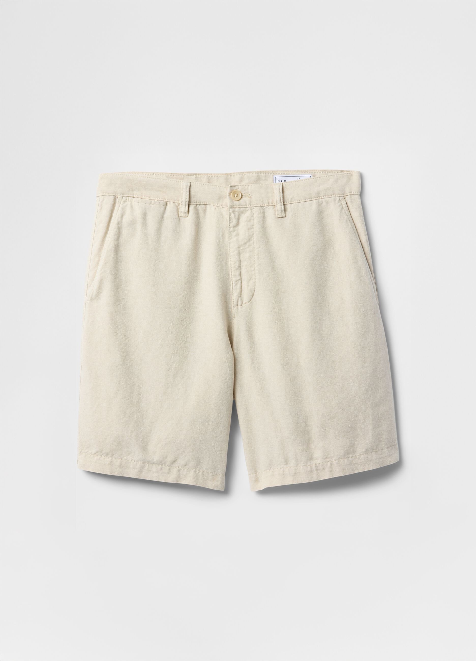 Shorts beige in misto lino e cotone Gap_5