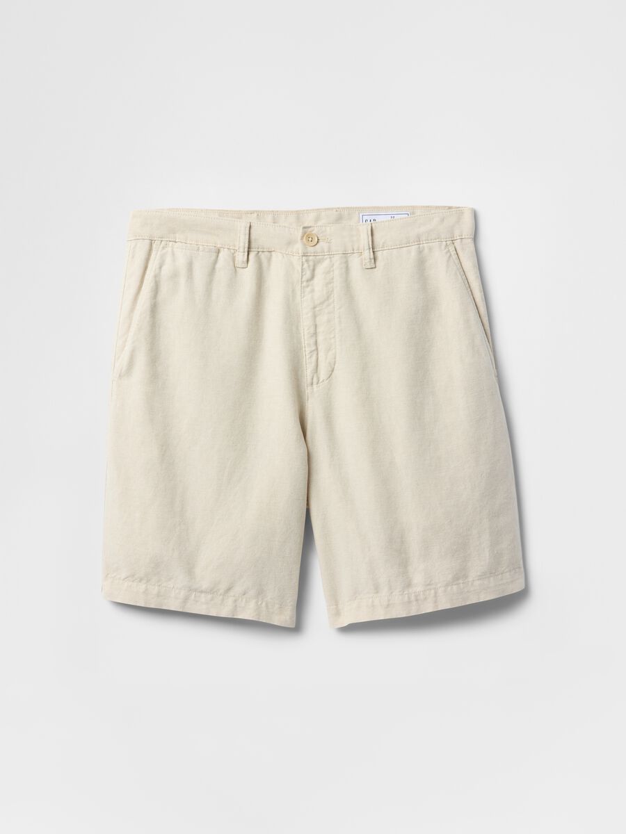 Shorts beige in misto lino e cotone Gap Uomo_5