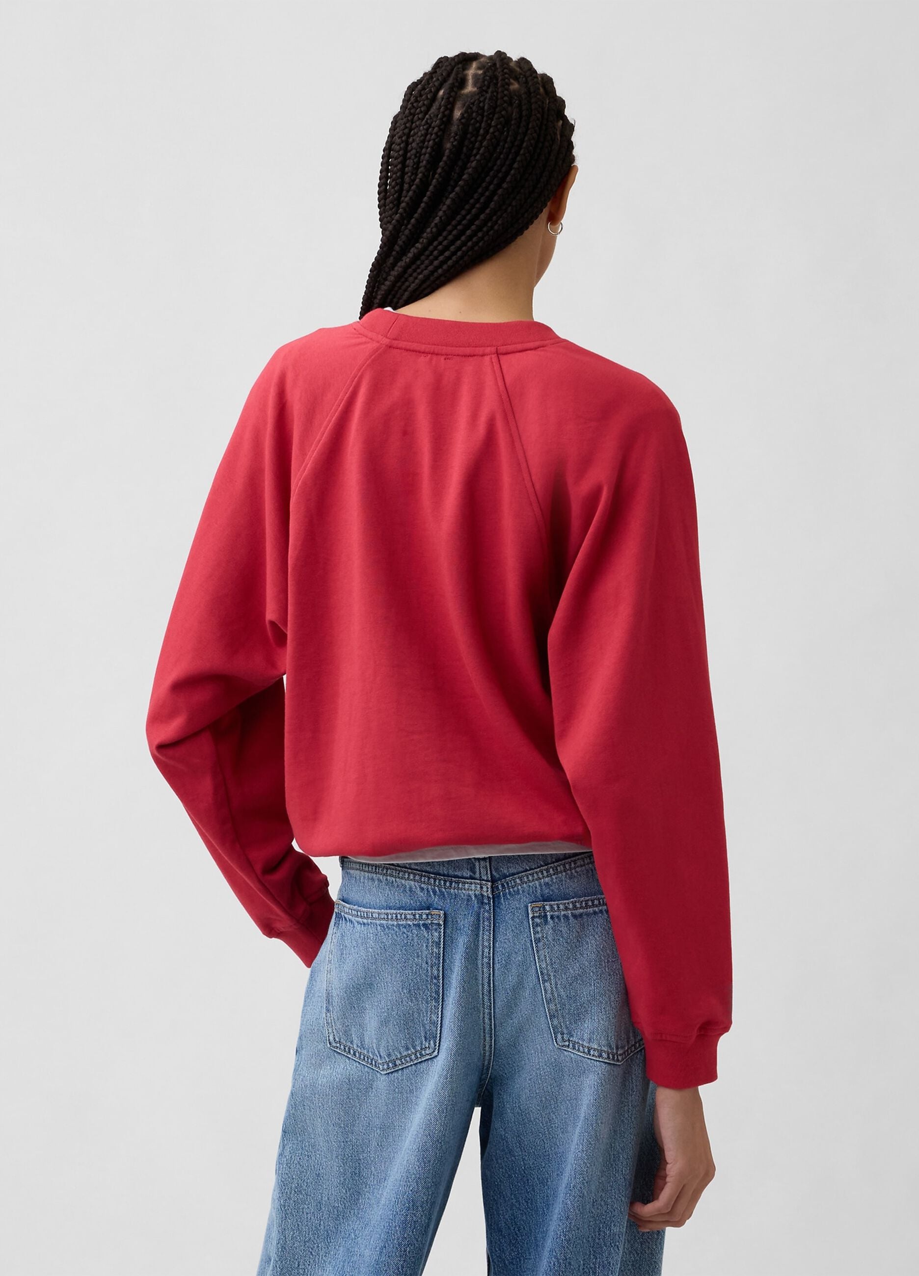Felpa girocollo in misto cotone con logo GAP