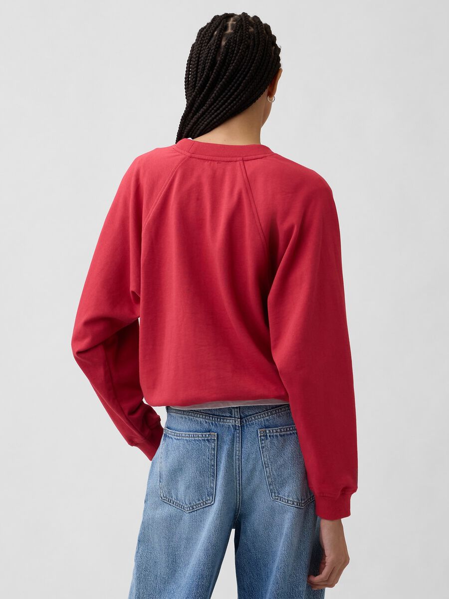 Felpa girocollo in misto cotone con logo GAP Donna_1