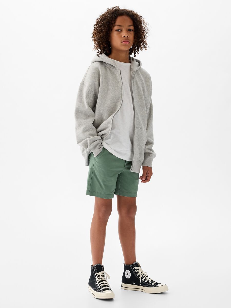 Bermuda in twill con coulisse Bambino_0