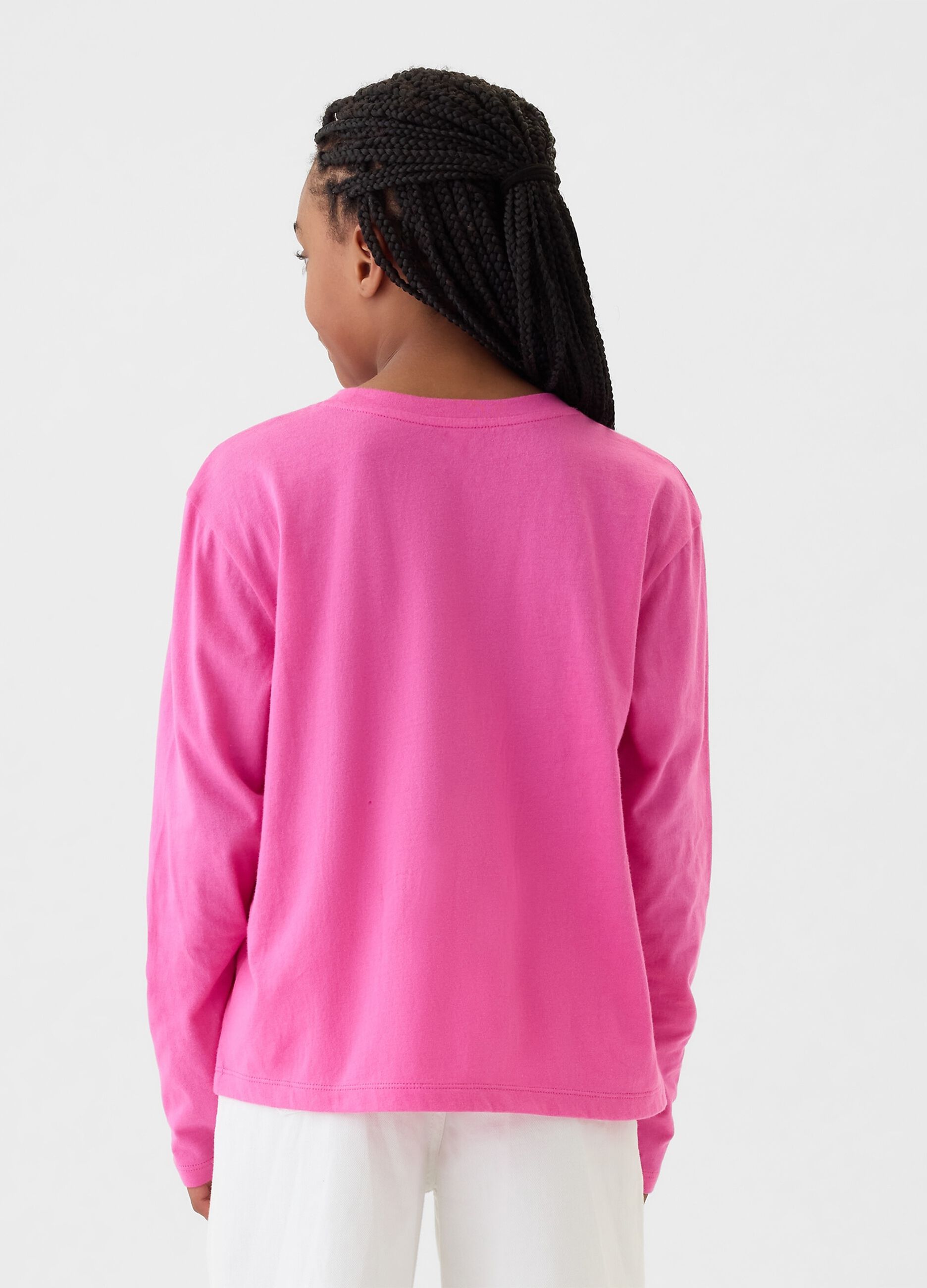 T-shirt con logo in micro paillettes