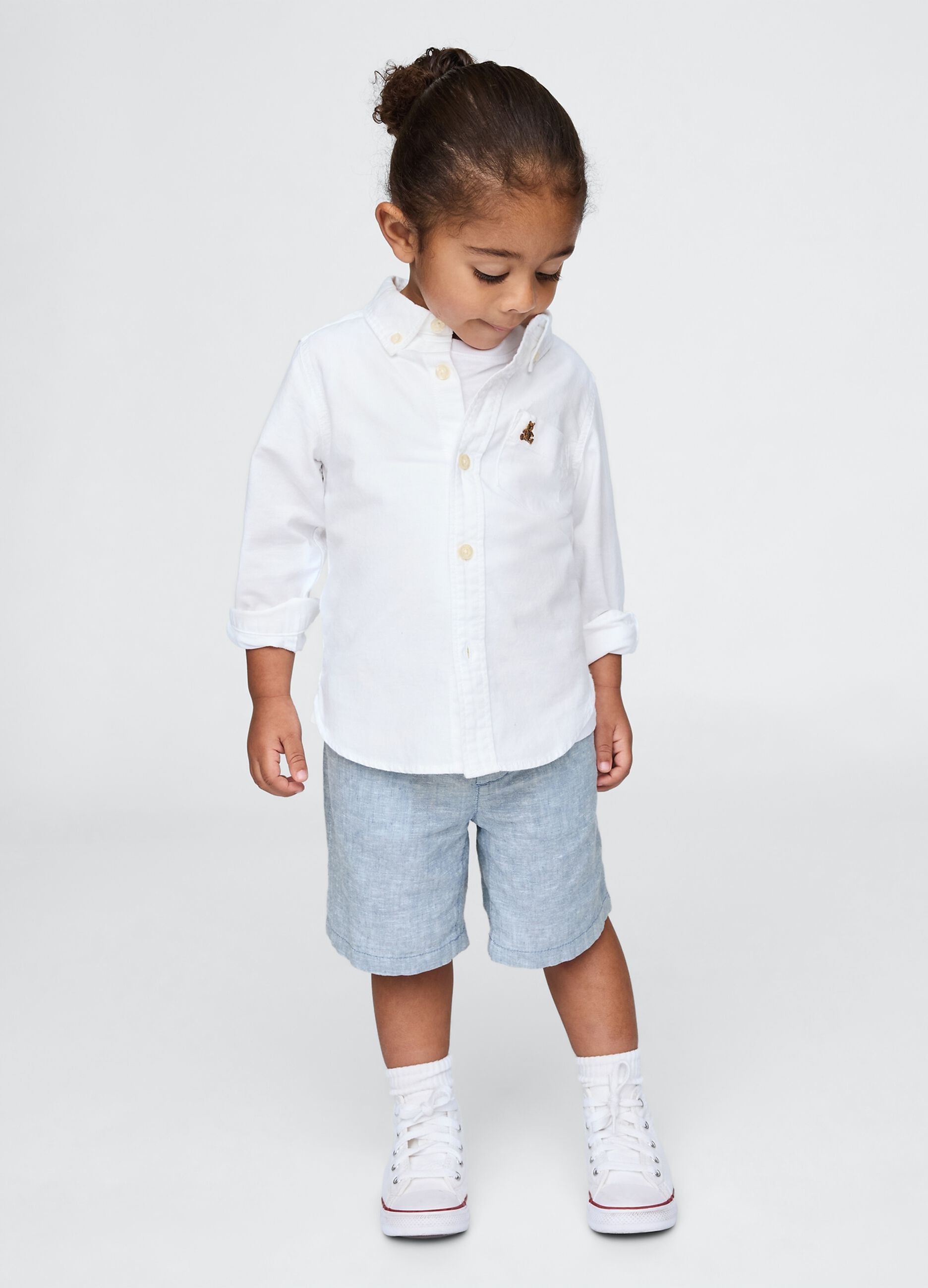 Bermuda bambino in lino e cotone